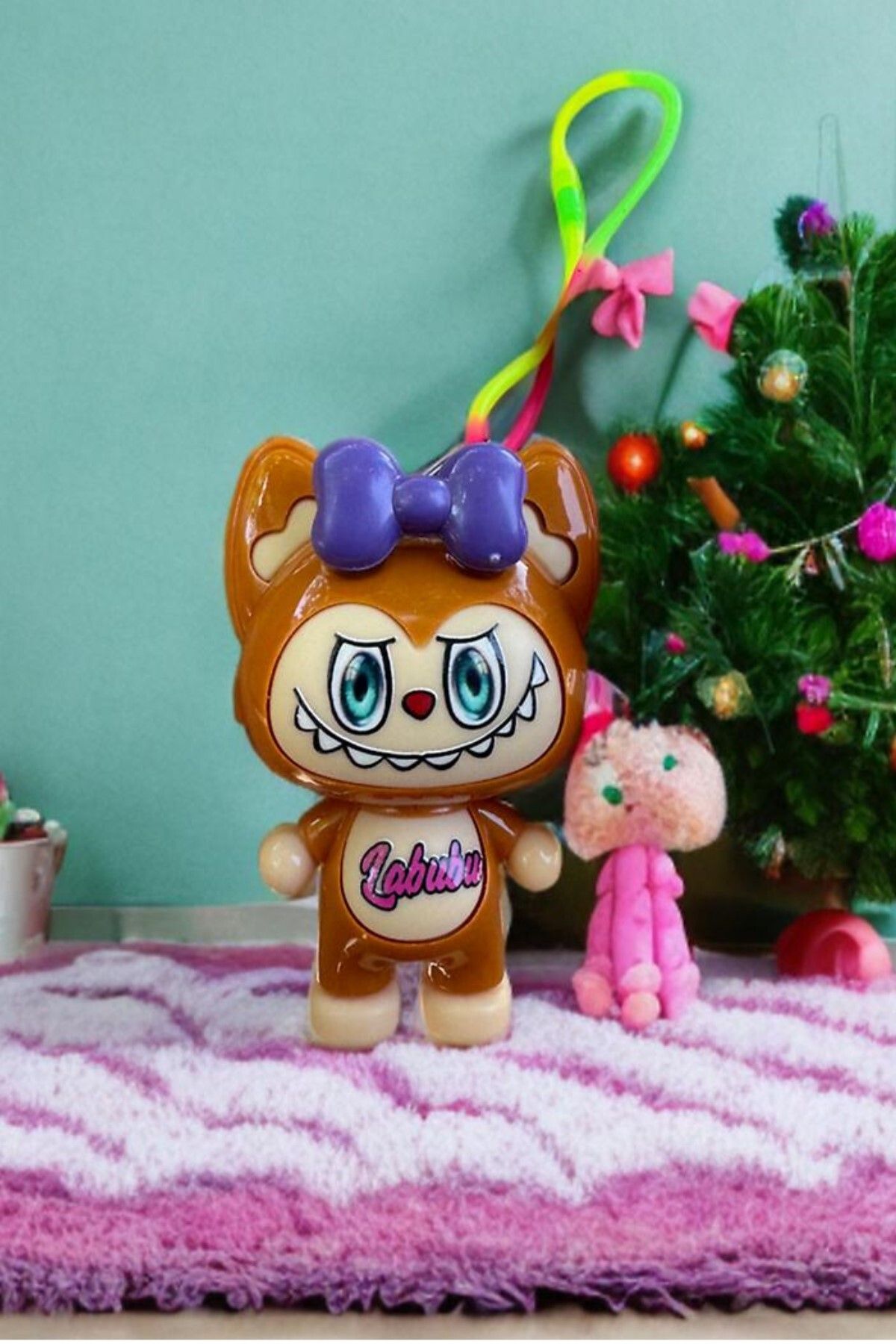 Hyd Oyuncak Mini Boy 9 Cm Labubu Have A Seat, Exciting Macaron The Monsters, Biginto Energy Labubu