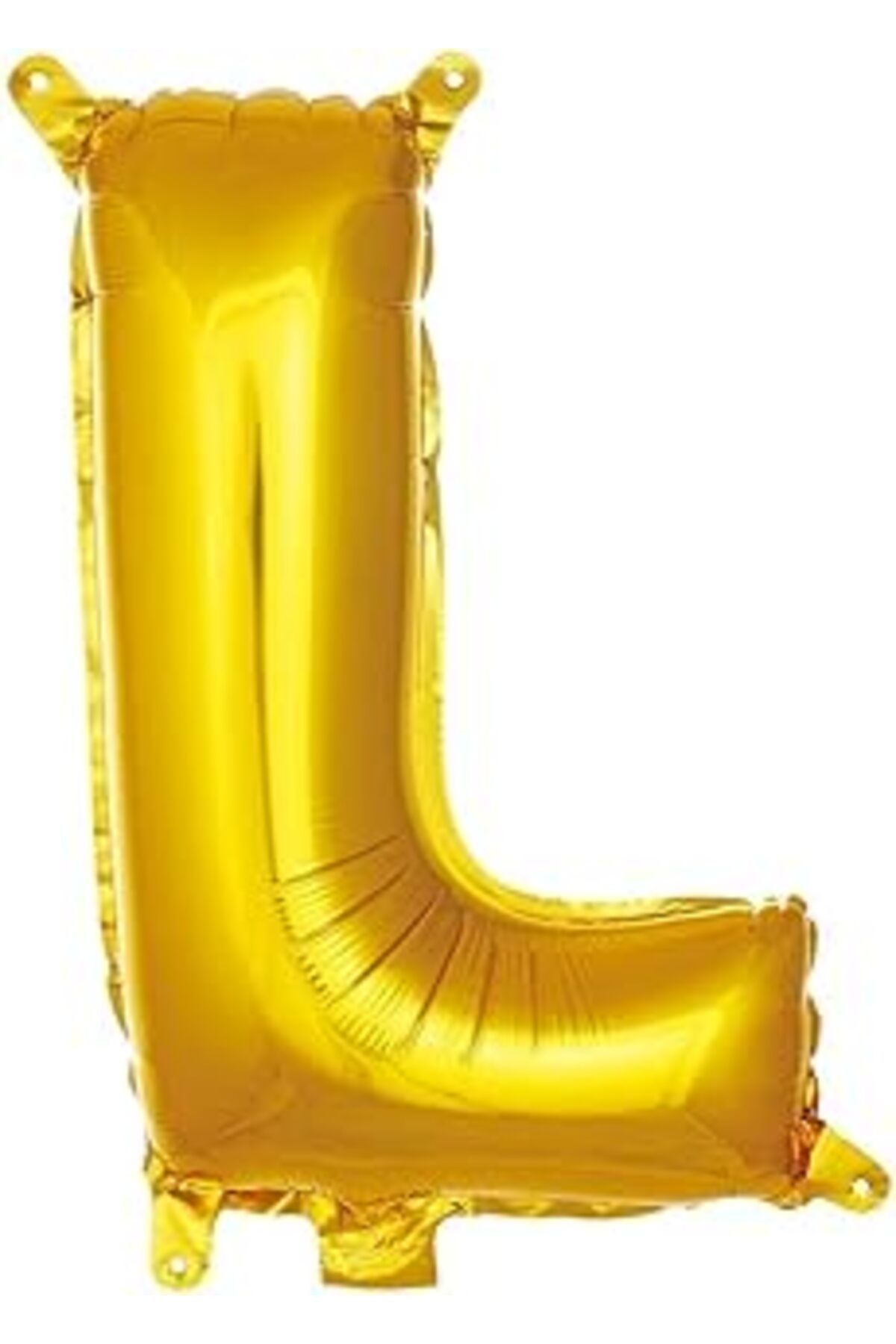 Karachil Parti Vitrini L Harfi 16 İnç Gold Renk Folyo Balon 36 Cm (Altın)