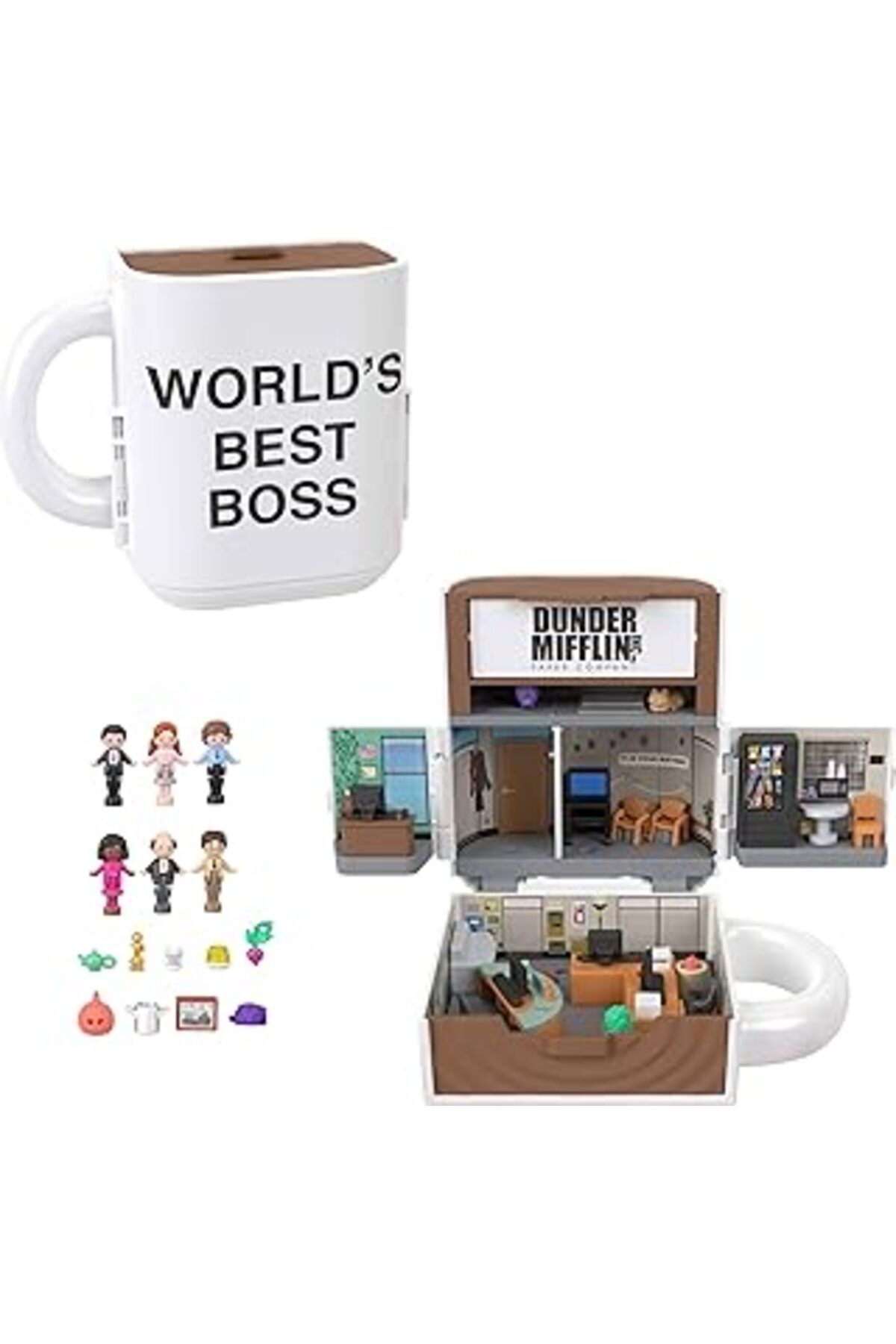 Pazarcan Polly Pocket™ The Office Mikro Oyun Seti Polly Pocket Ve The Office Mini Oyun Seti, 6 Karakter Figü