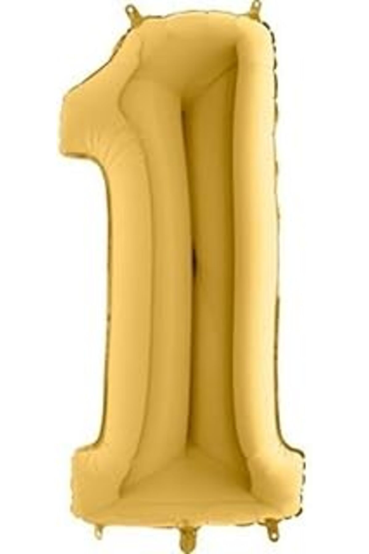 Karachil Parti Vitrini 1 Rakamlı 16 İnç Gold Renk Folyo Balon 36 Cm (Altın)