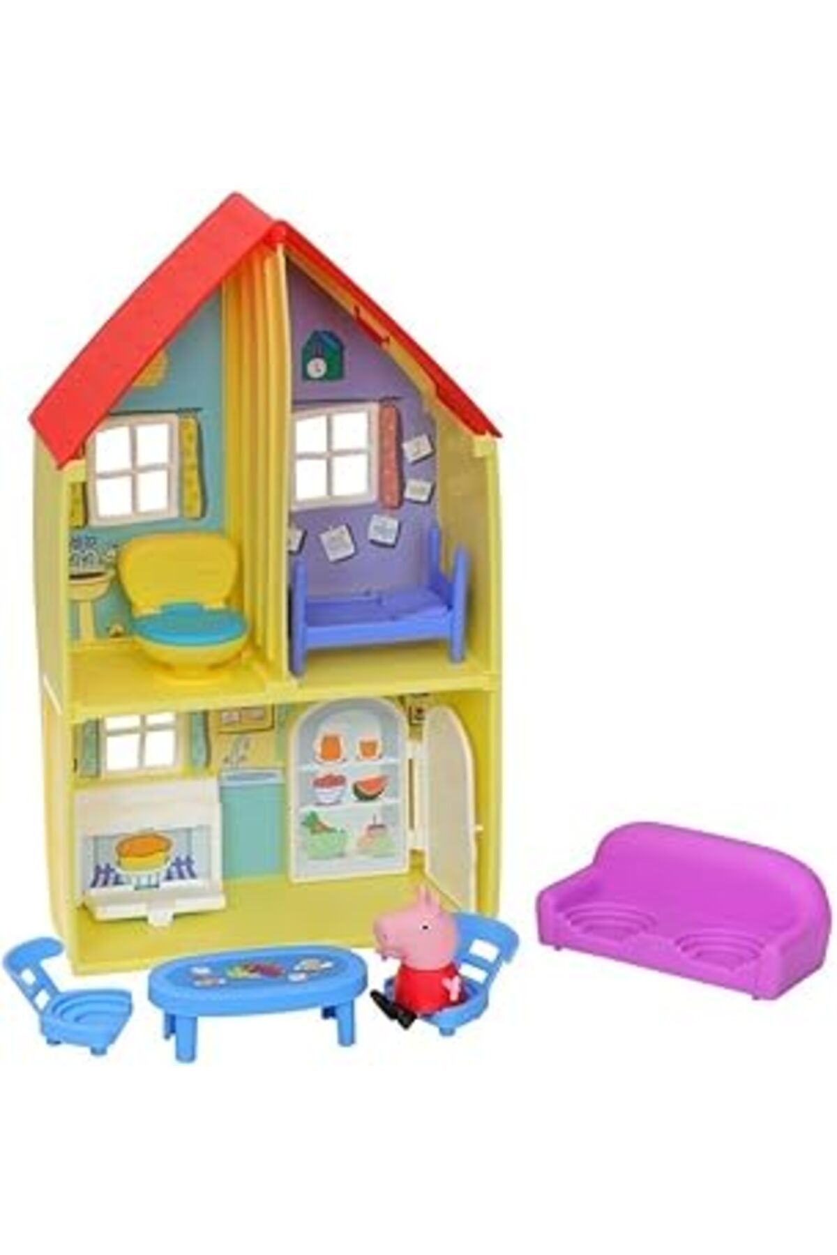 Pazarcan Peppa Pig Peppa’Nın Maceraları Peppa’Nın Aile Evi Oyun Seti Okul Öncesi Oyuncağı, Peppa Pig Figürü