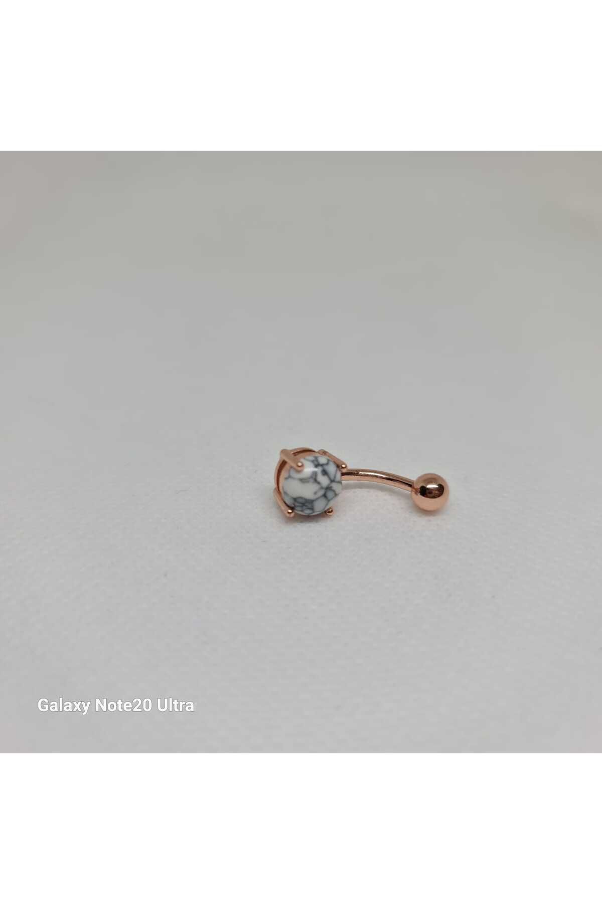 Store 316L Doğal Taş Temalı Paslanmaz Çelik Göbek Piercing