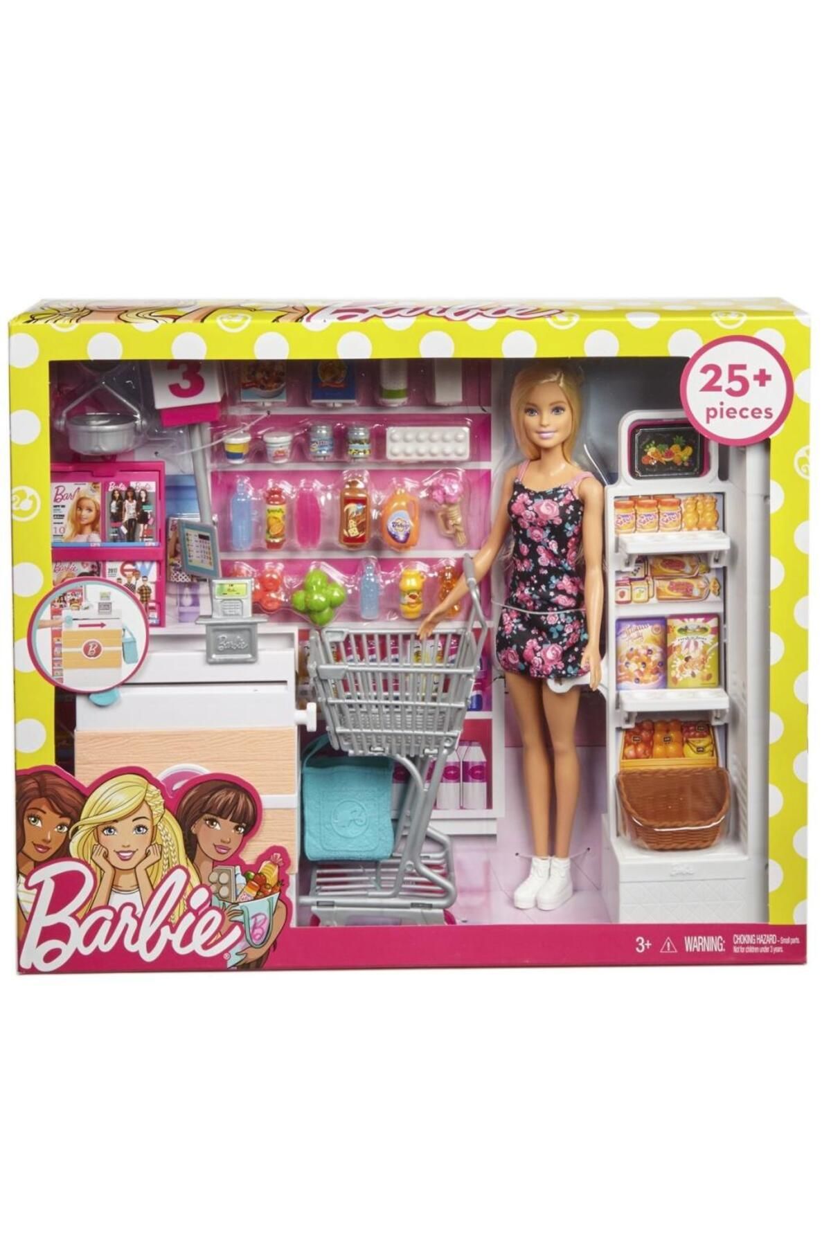 NEZADE STORE FRP01 Barbie Süpermarkette Oyun Seti