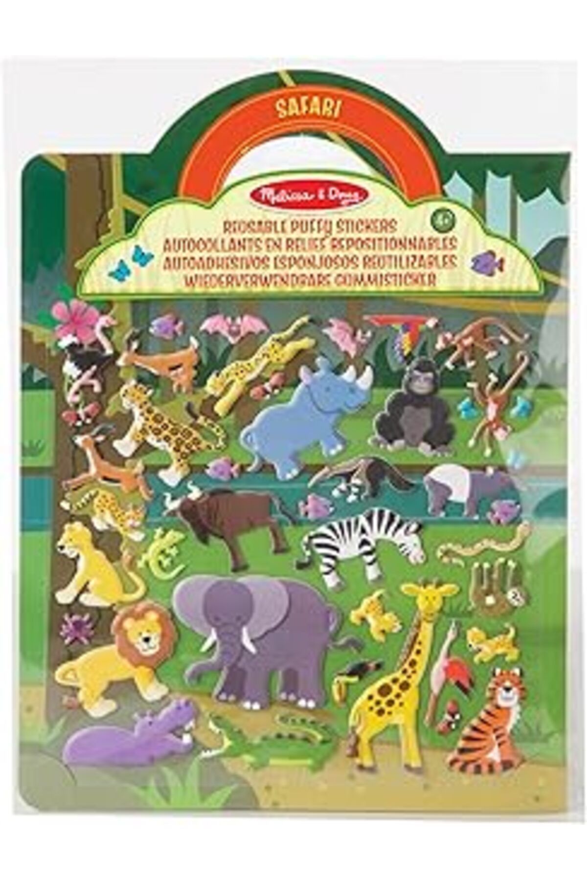 Qedii Melissa & Doug 19106 Kalın Gummistickern Safarispielzeug