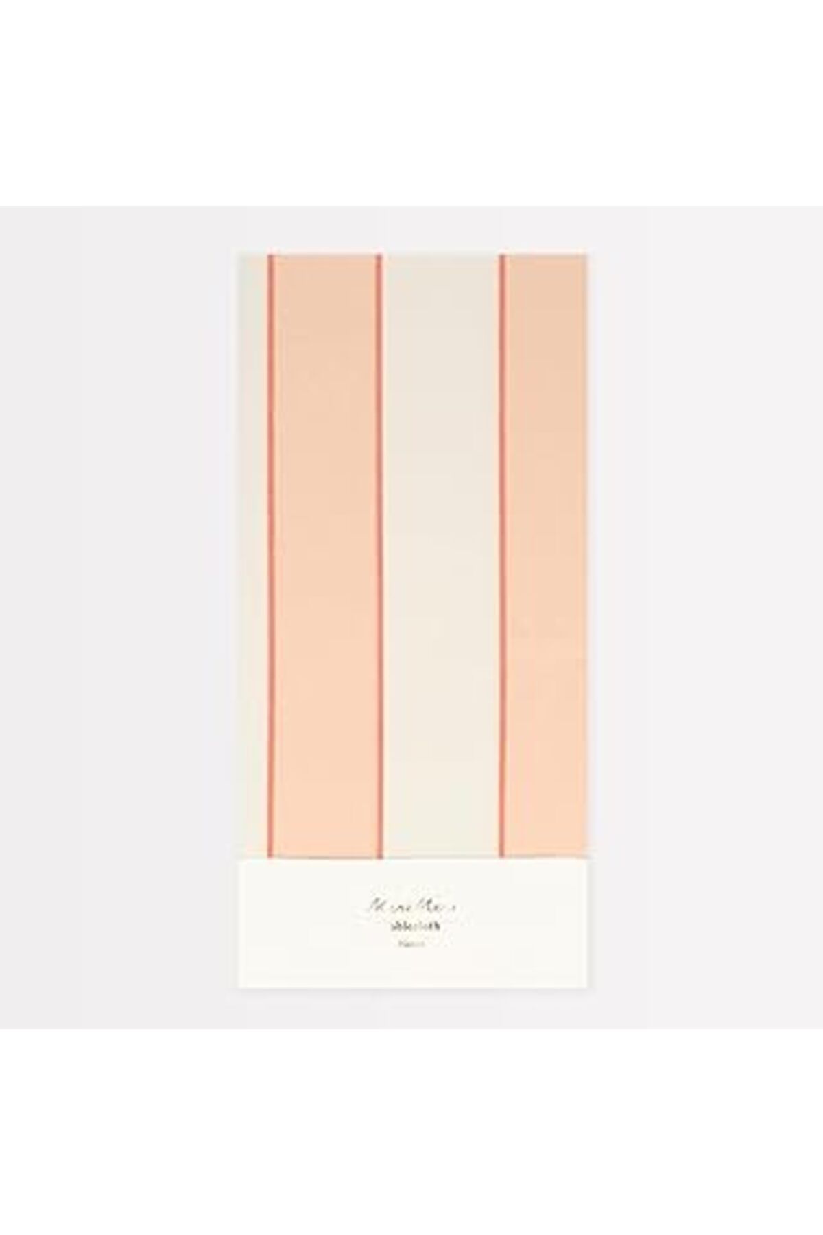 Karachil Meri Meri - Peach Stripe Tablecloth - Şeftali Tonlu Çizgili Kağıt Masa Örtüsü