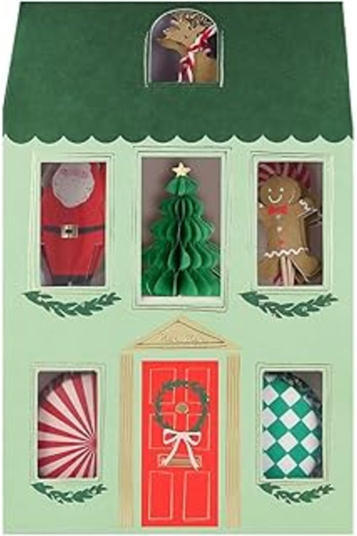 Pazarcan Meri Meri - Festive House Cupcake Kit - Yeni Yıl Evi Cupcake Kit (24'Lü)