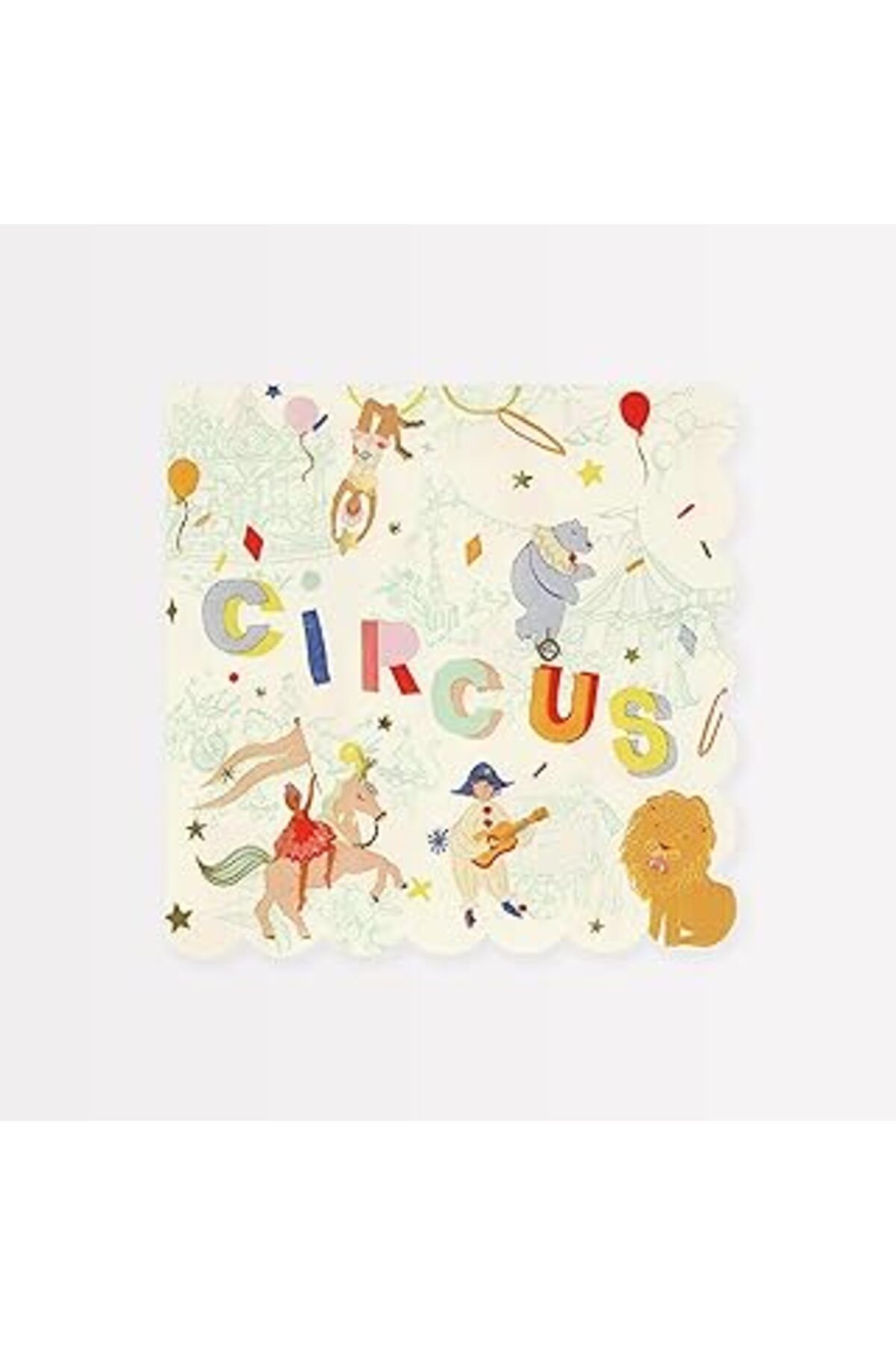 Karachil Meri Meri - Circus Large Napkins - Sirk Peçeteler (L) (X16)