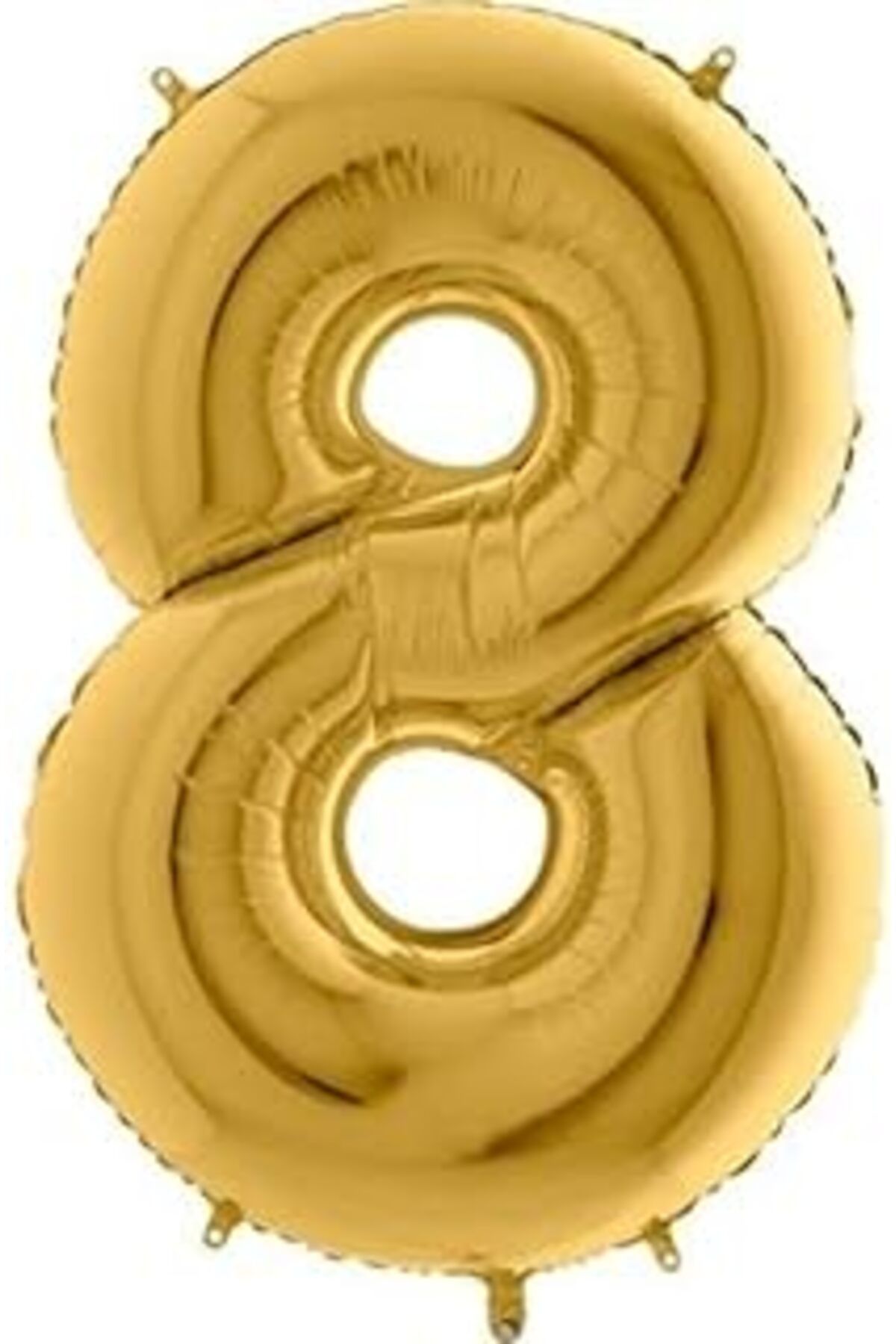 Karachil Parti Vitrini 8 Rakamlı 16 İnç Gold Renk Folyo Balon 36 Cm (Altın)