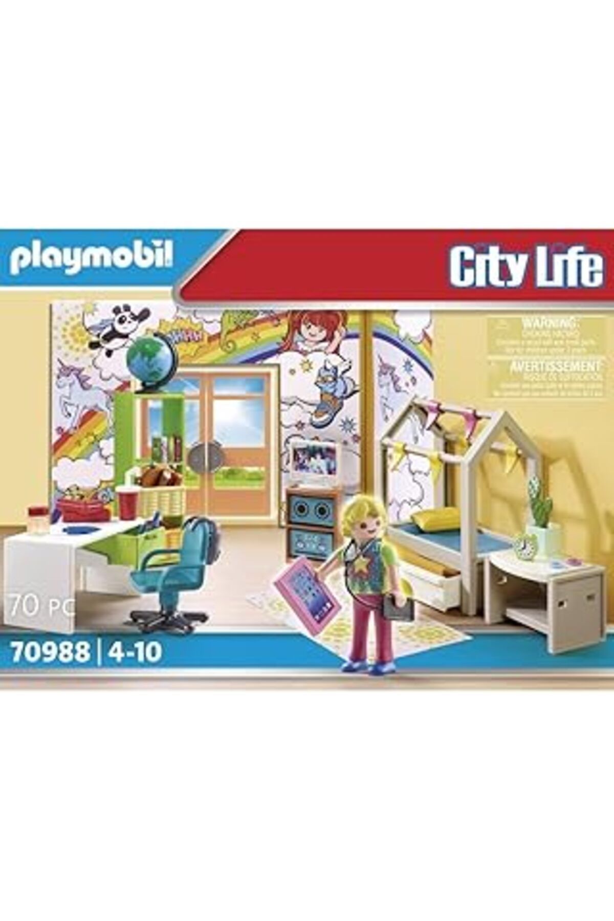 Mu Art Ahşap Playmobil 70988 Şehir Hayatı Modern Ev Lüks Genç Odası, Eğlenceli, Yaratıcı Rol Yapma, Oyun Setleri