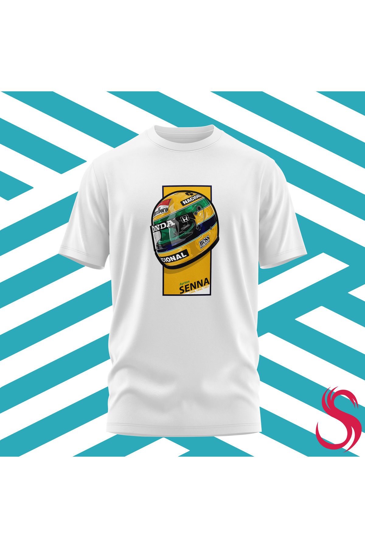 Scudetto T-Shirt Aytron Senna İkonik Kask Unisex Tişört