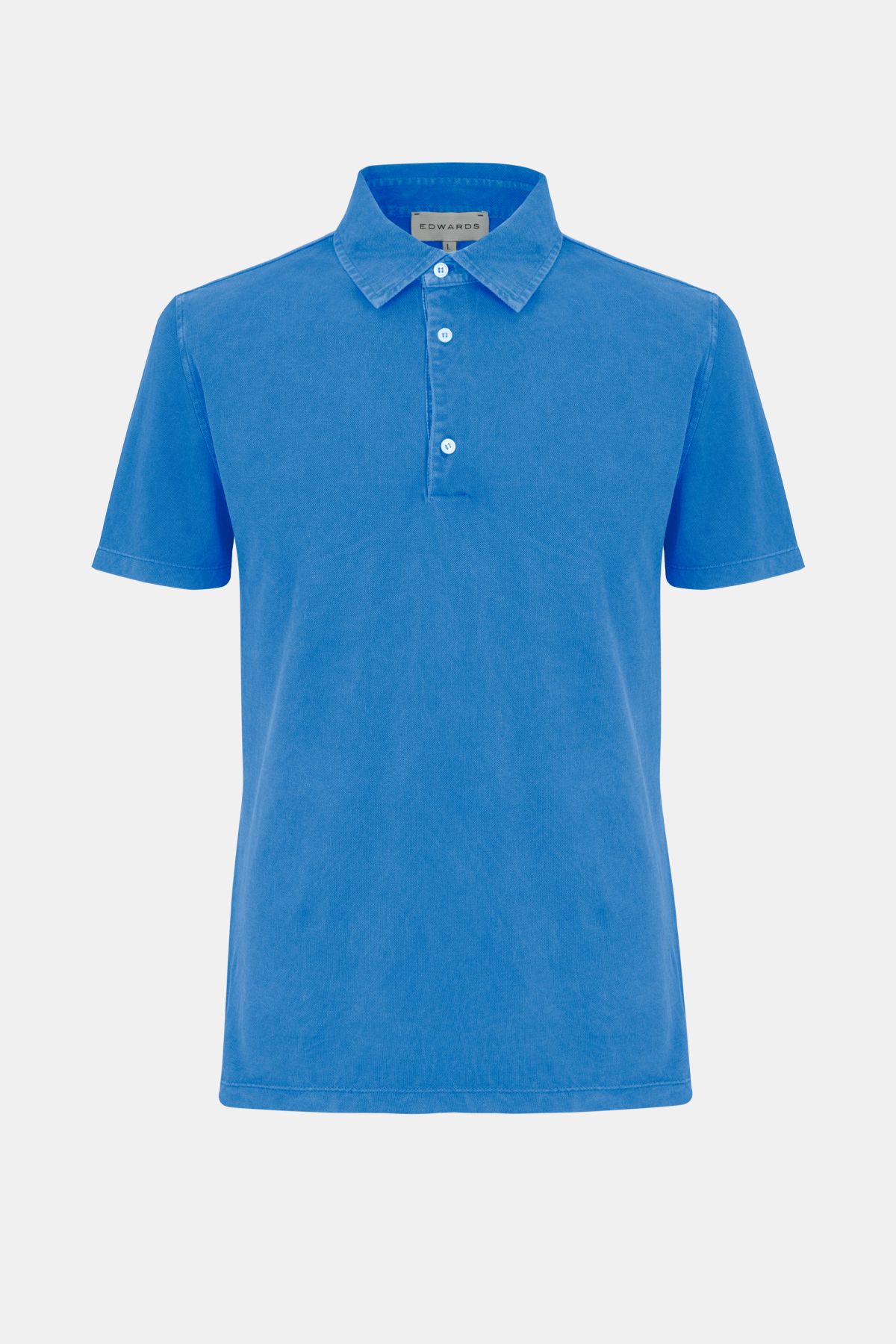 Edwards Erkek Mavi Pike Polo Yaka T-Shirt