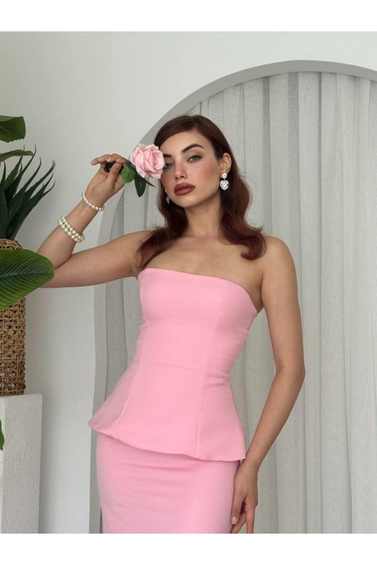 ETİLER COLLECTION Spas Straplez Elbise