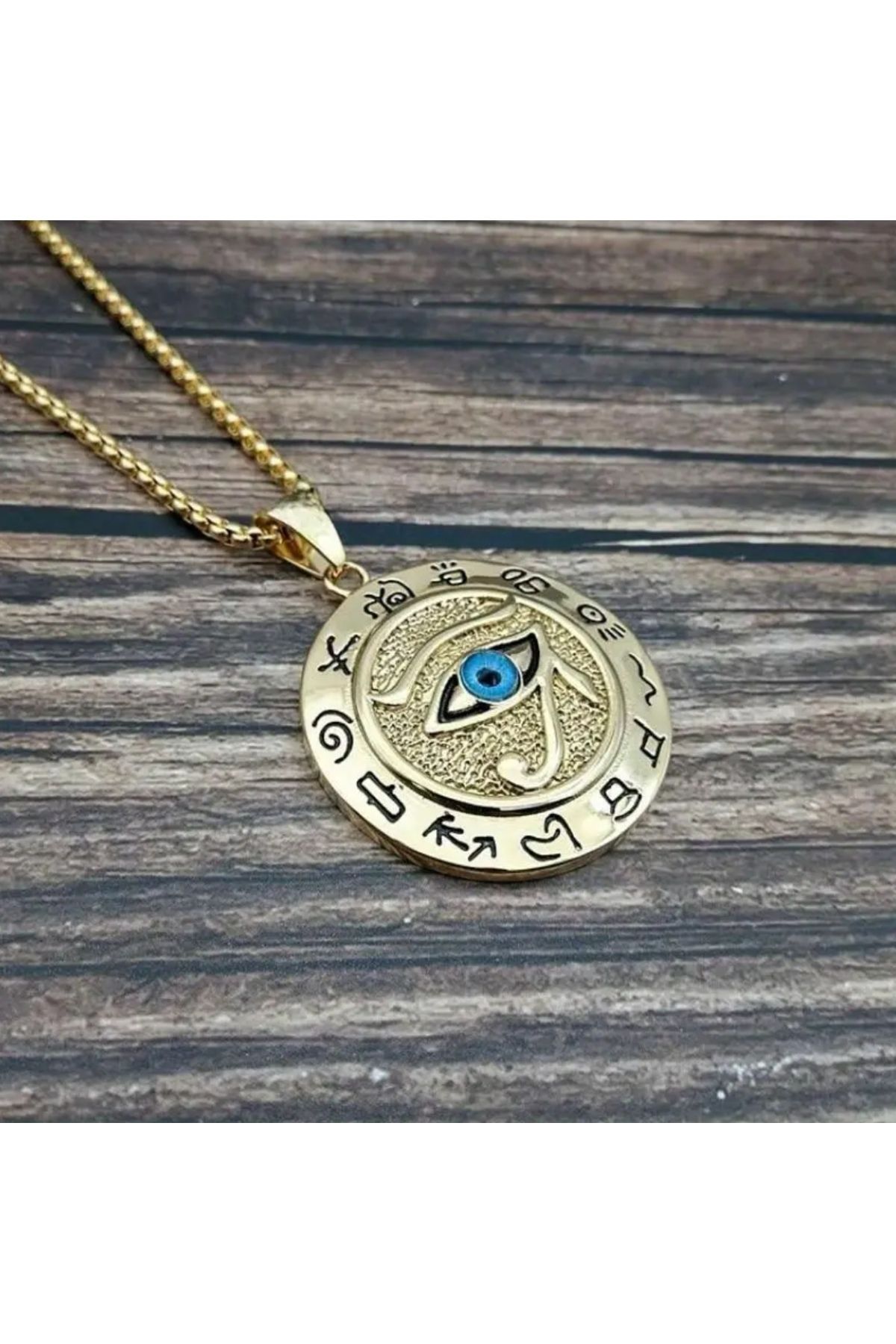 ORGANICYOU YIWU 1 Adet Antik Mısır Horus'un Gözü Kolye -Erkekler/Kadınlar İçin Hip Hop Aksesuarı