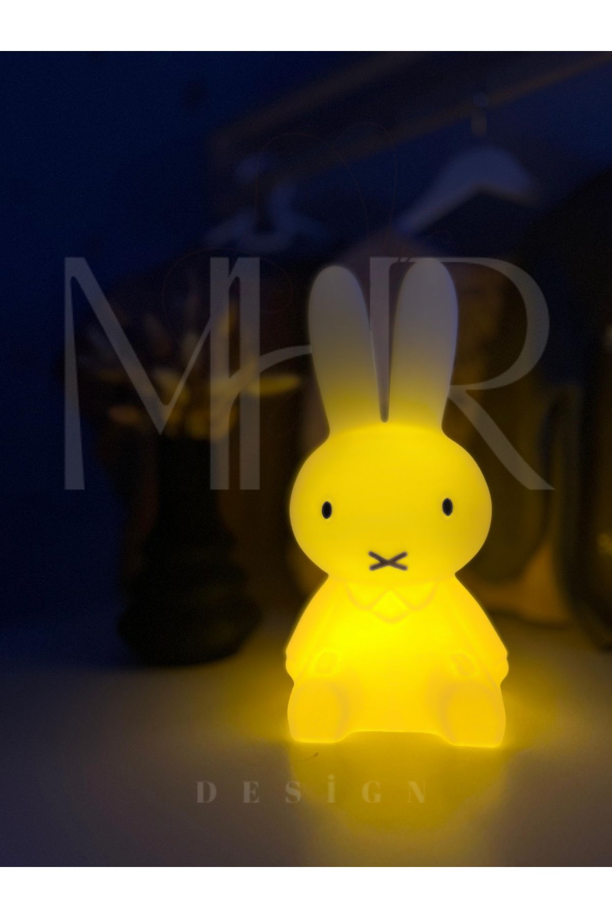 MHRDESİNG Miffy tavşan gece lambası Büyük boy 24 cm