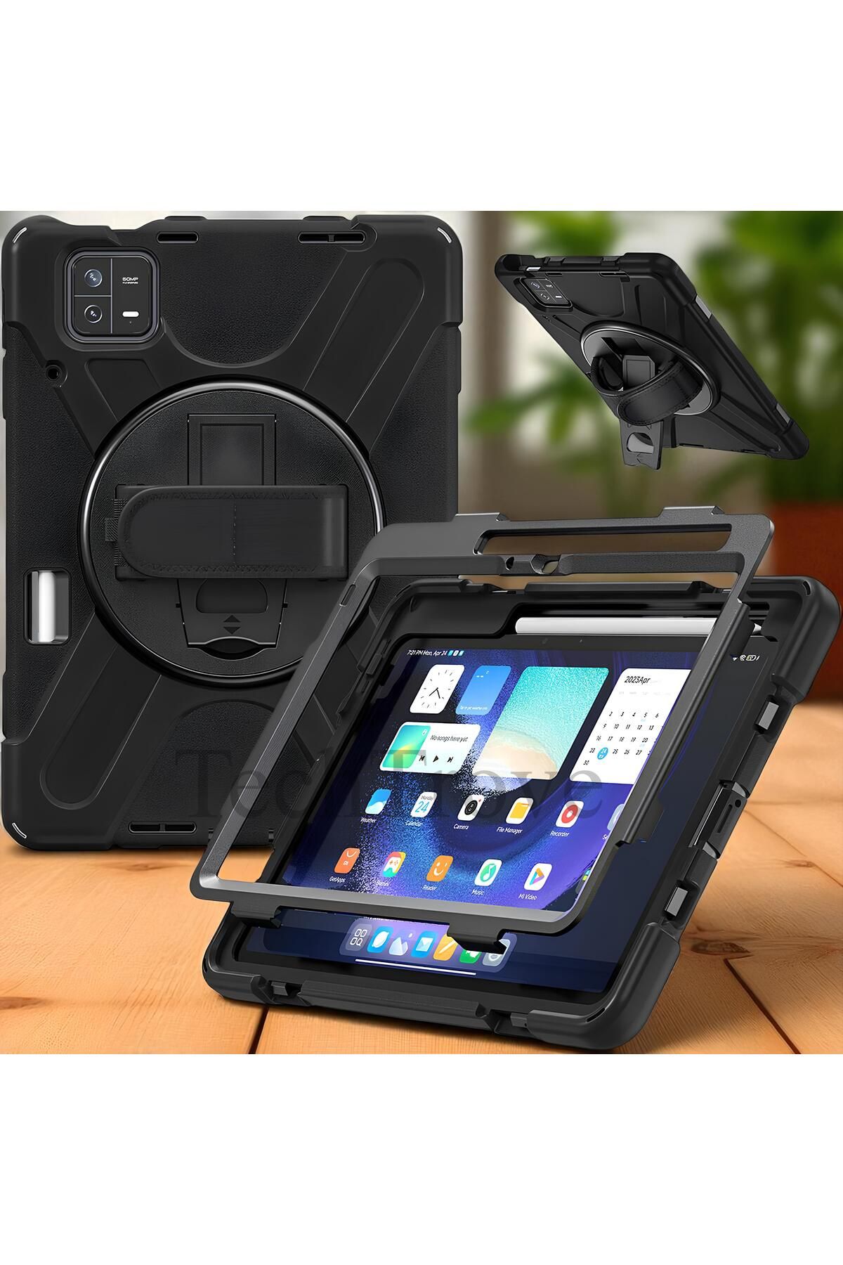 TechTrove Xiaomi Pad 6 Kılıf Maksimum Korumalı Askılı El Tutamaçlı Kılıf