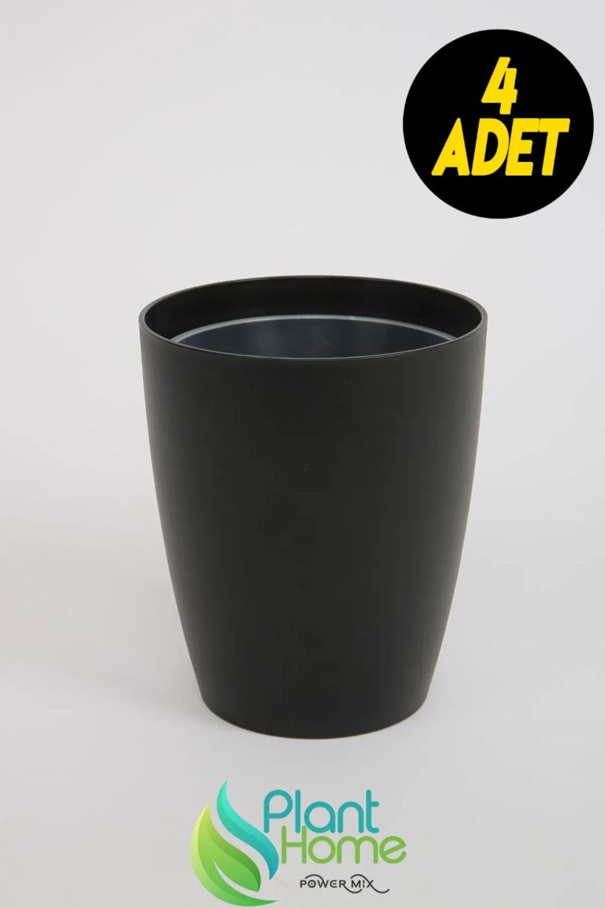 uHeL Dekoratif Siyah Orkide Saksısı - 4 Adet Set Fiyatlı -12 Pot Üretim Saksısına Uygun Kaliteli Ürün