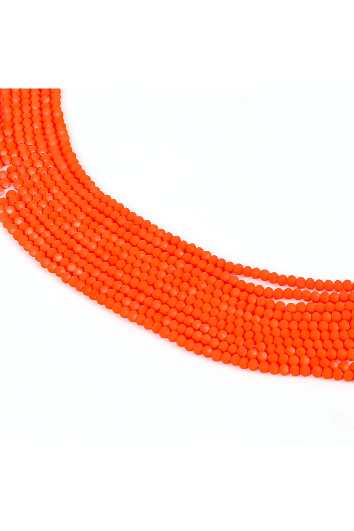 yfhobi 1 Dizi (110-120 Adet) - 3 mm Yassı Kristal Cam Boncuk Dizisi Kaplama Soft Nar Çiçeği Renk 1.Kalite