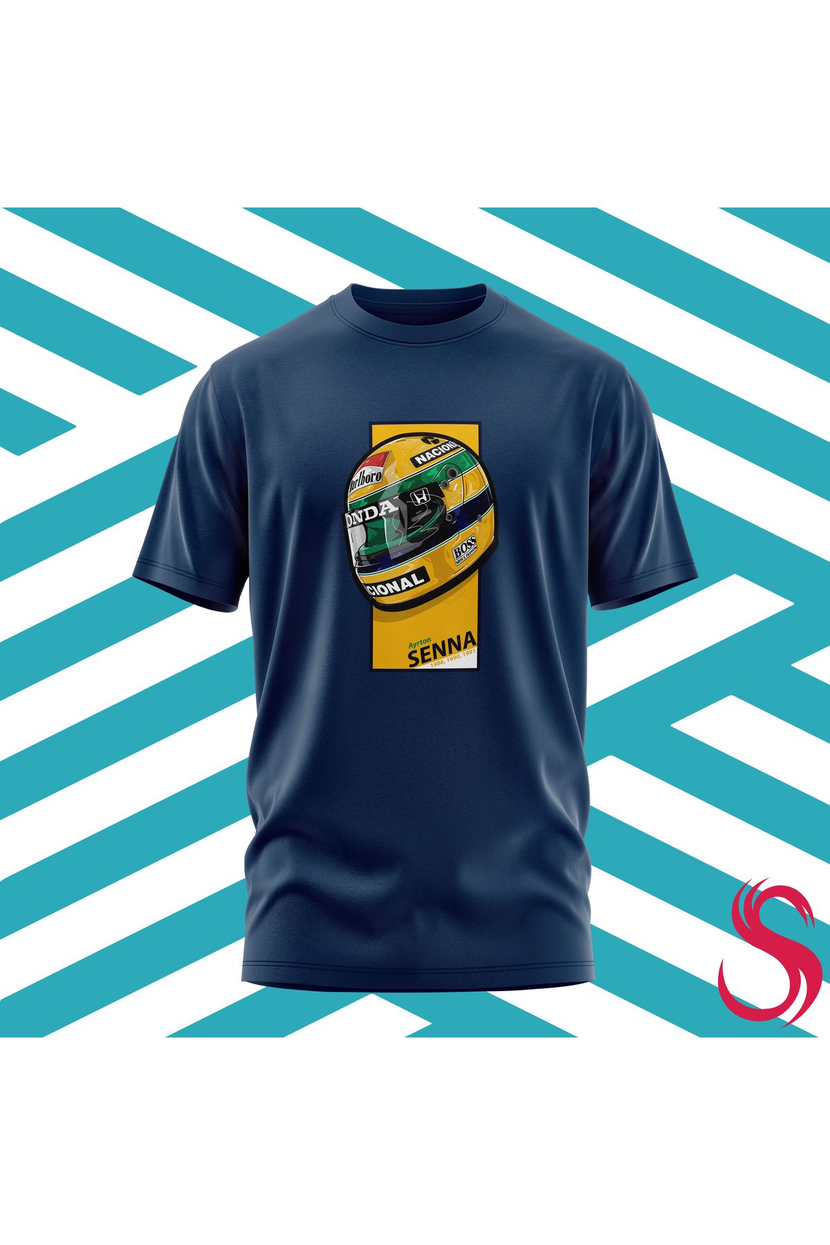 Scudetto T-Shirt Aytron Senna İkonik Kask Unisex Tişört