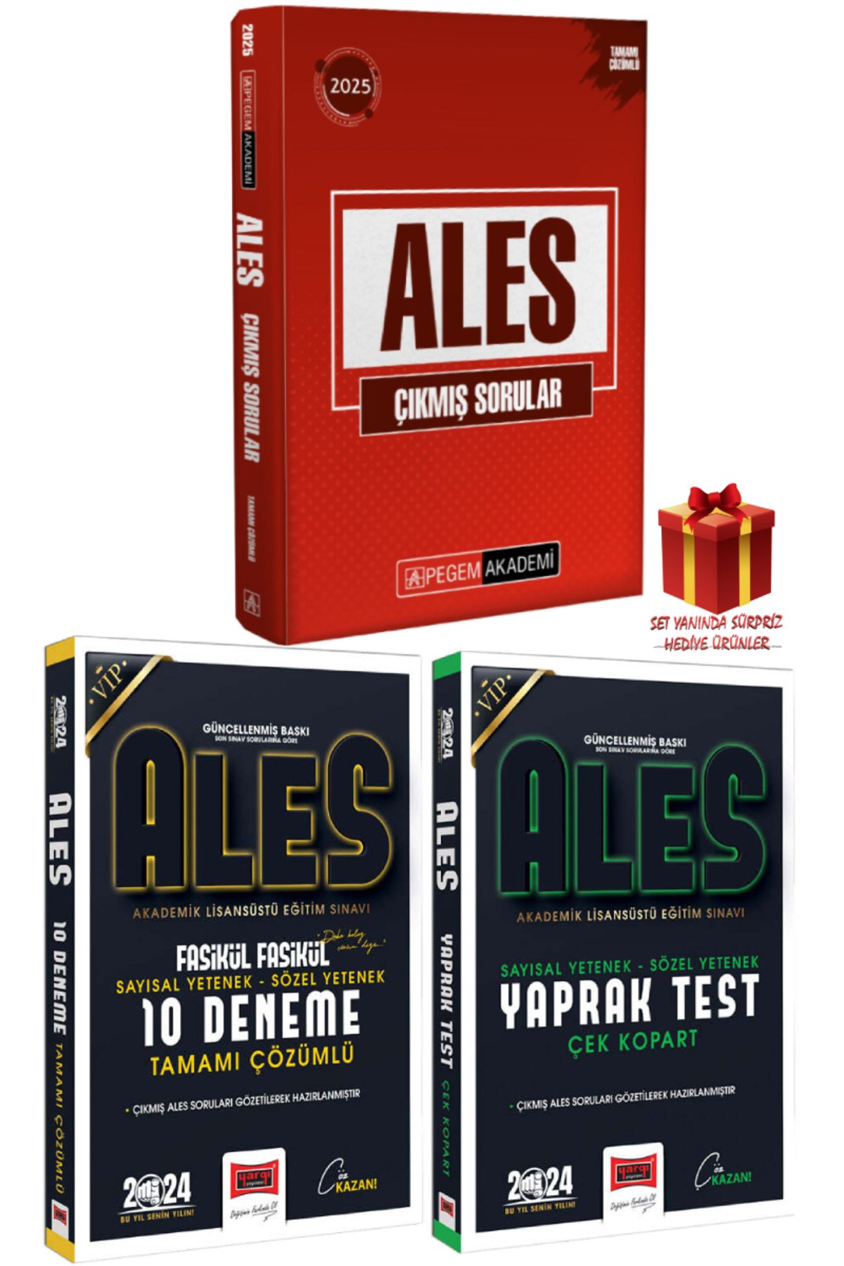 Pegem Akademi Yayıncılık 2025 Pegem Ales Çıkmış Sorular+Yargı Ales Deneme+Ales Yaprak Test