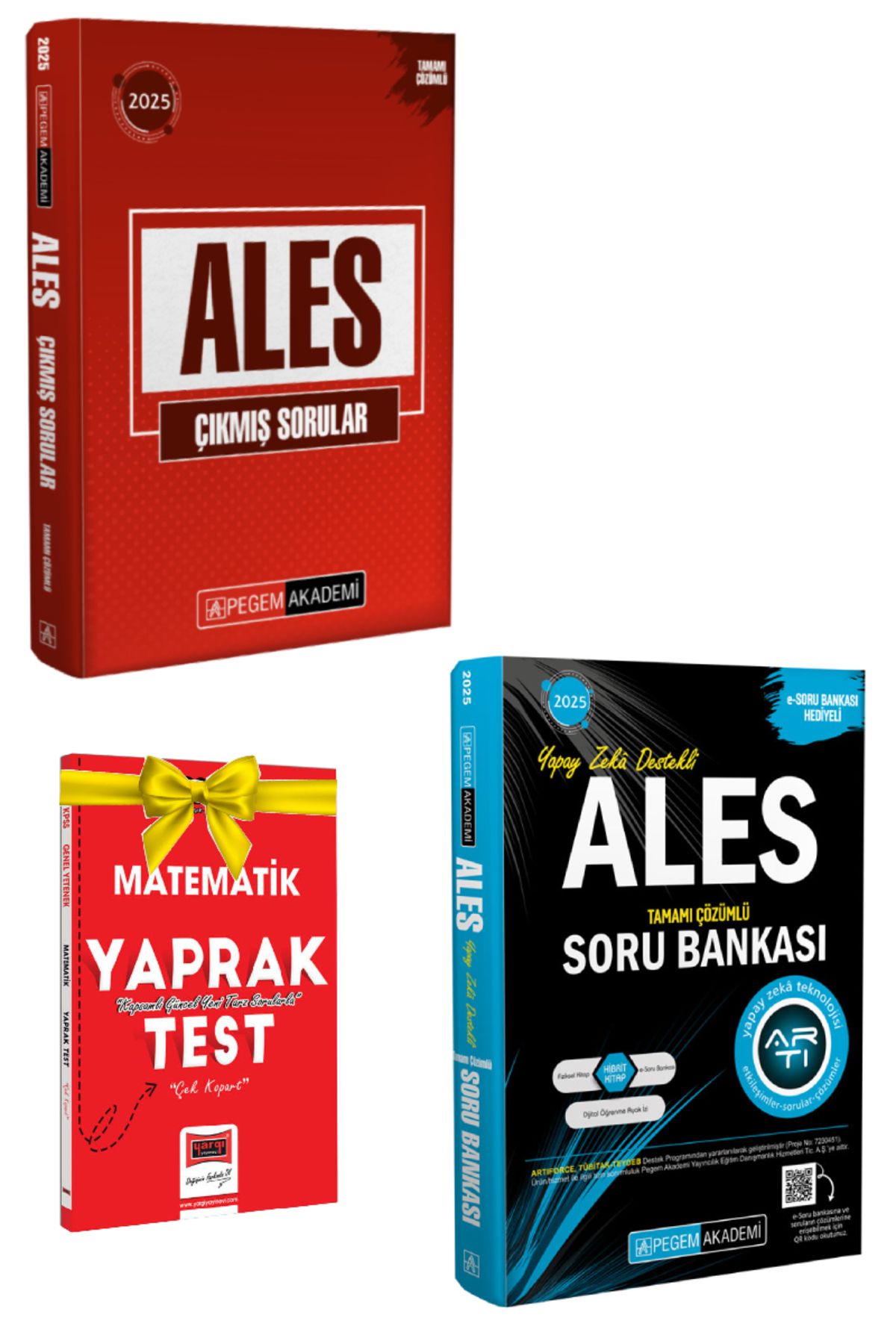 Pegem Akademi Yayıncılık 2025 Pegem Ales Çıkmış Sorular+Pegem Ales Soru Bankası+Hediye