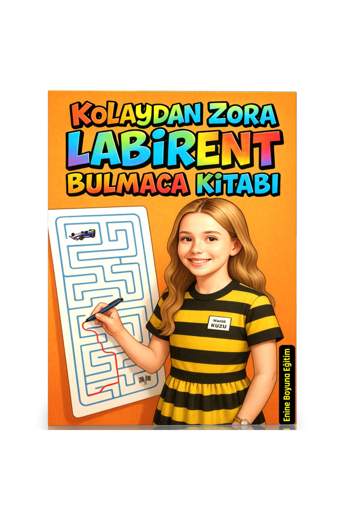 Enine Boyuna Eğitim 3-9 Yaş Kolaydan Zora Labirent Bulmaca Kitabı (Spiralli)