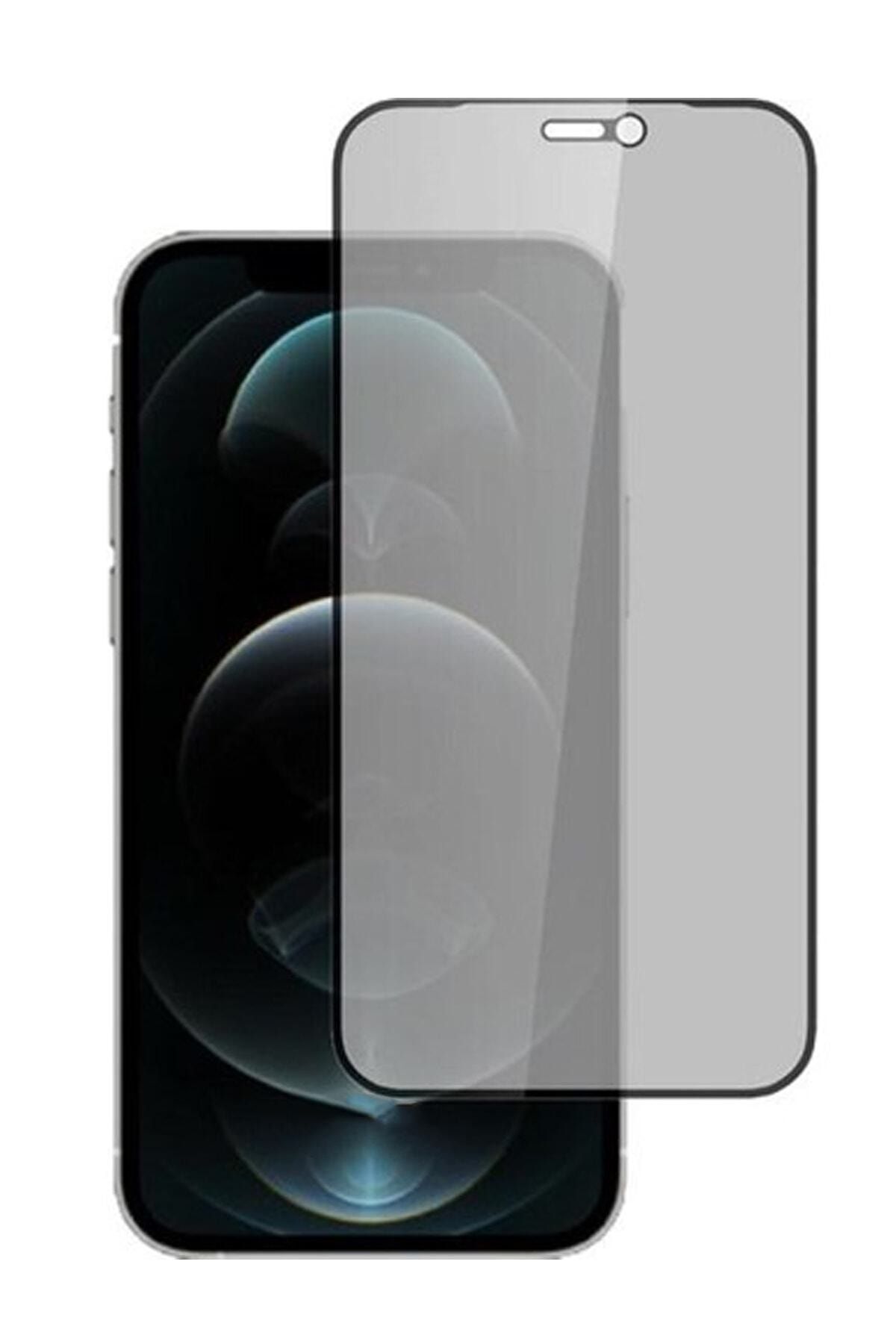 Store Iphone 12 Kırılmaz Cam Privacy Hayalet Tam Kaplayan Ekran Koruyucu