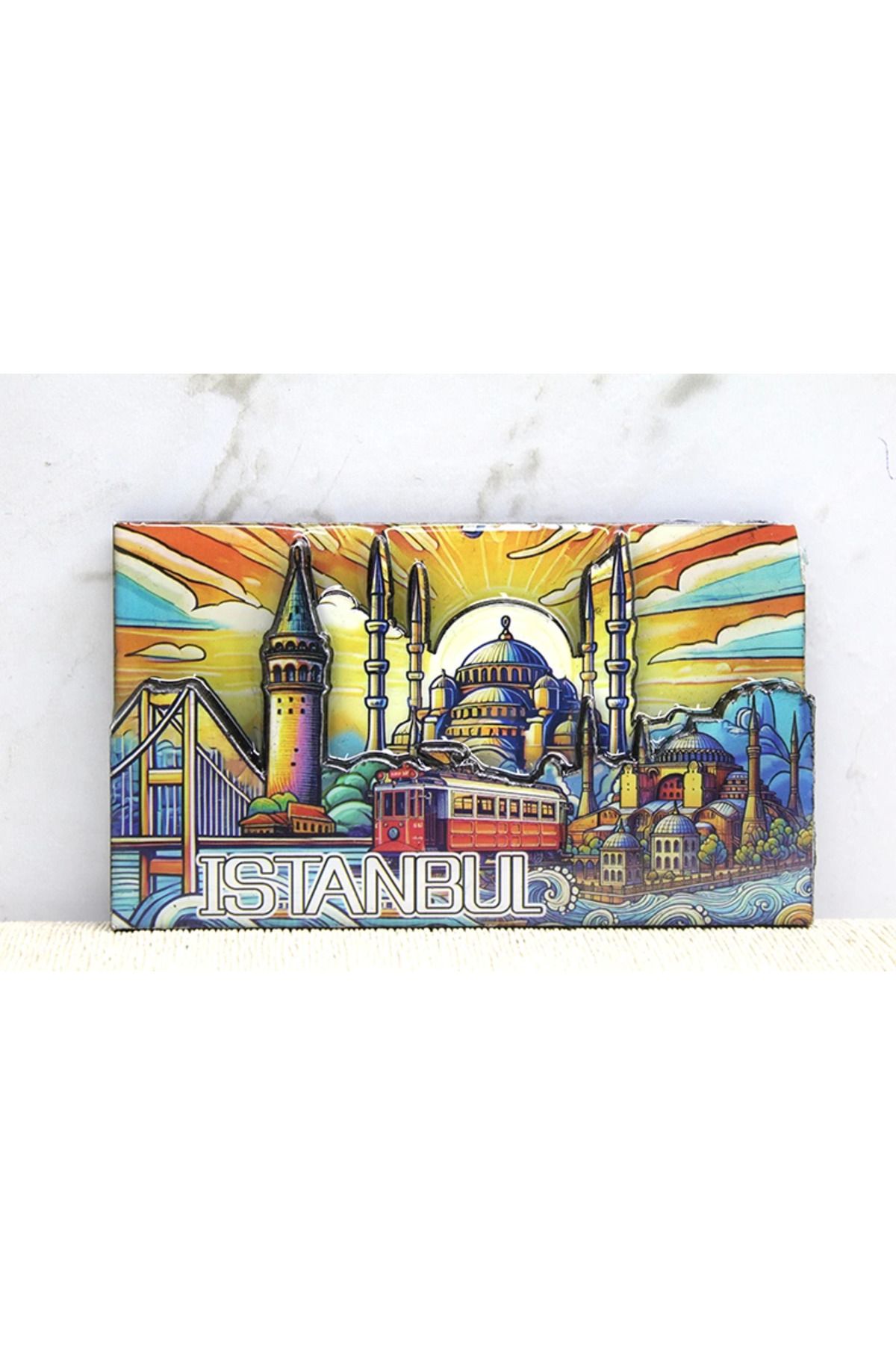 YNT İthalat Ahşap İstanbul Temalı Magnet Alk4365