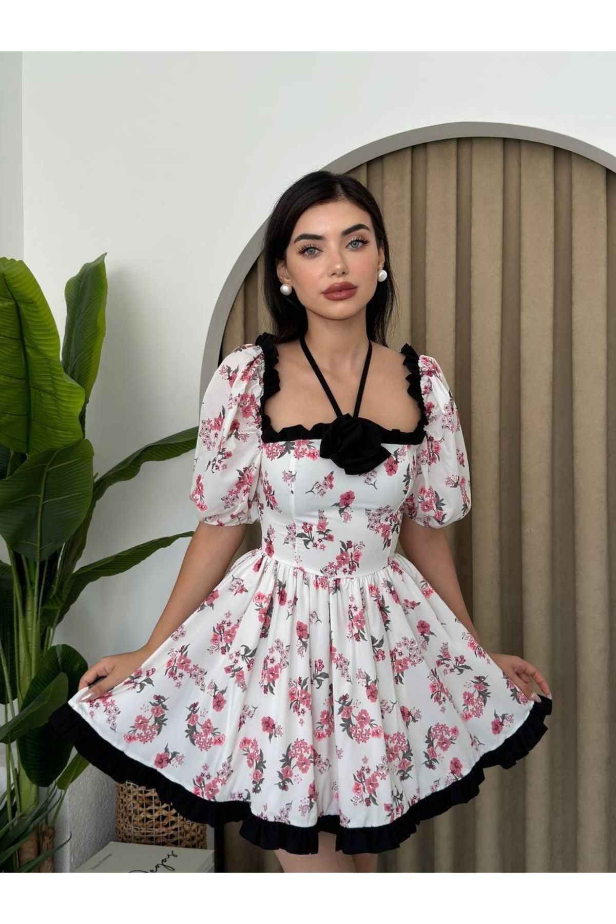 ETİLER COLLECTION Wismar Gül Detay Elbise