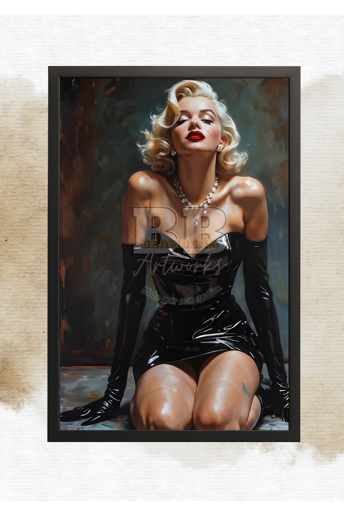 Beambeam Kanvas Tablo * Marilyn Monroe * Çerçeveli 150x70 cm