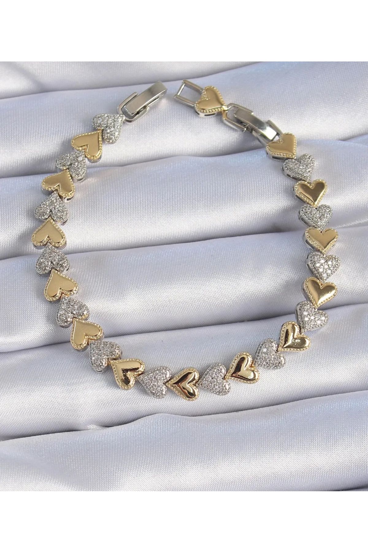 XUPING JEWELRY Kalp Detaylı Bileklik