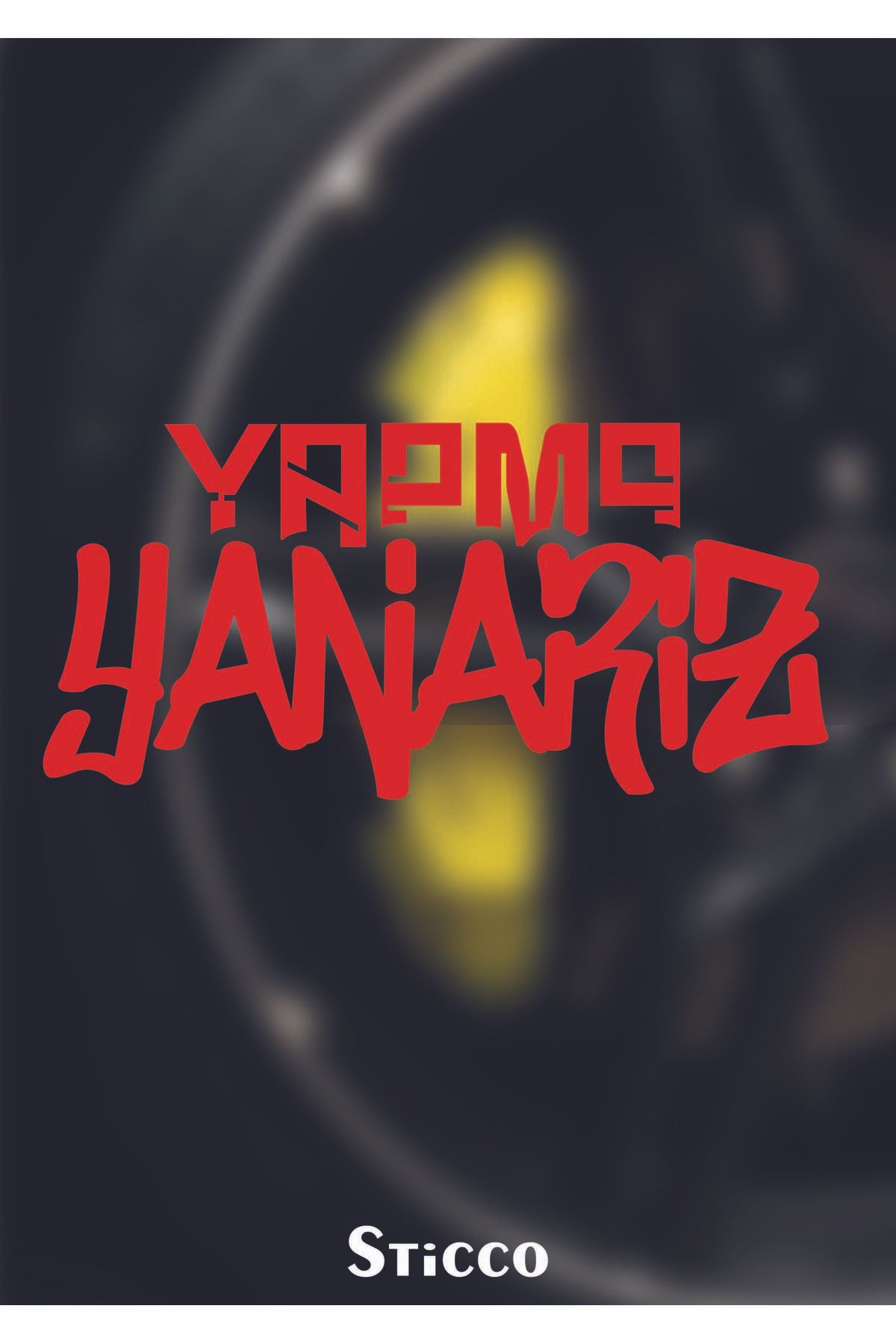 Sticco Yapma Yanarız Sticker Yazı Araba Motosiklet Cam Etiket Sticker 19x9cm