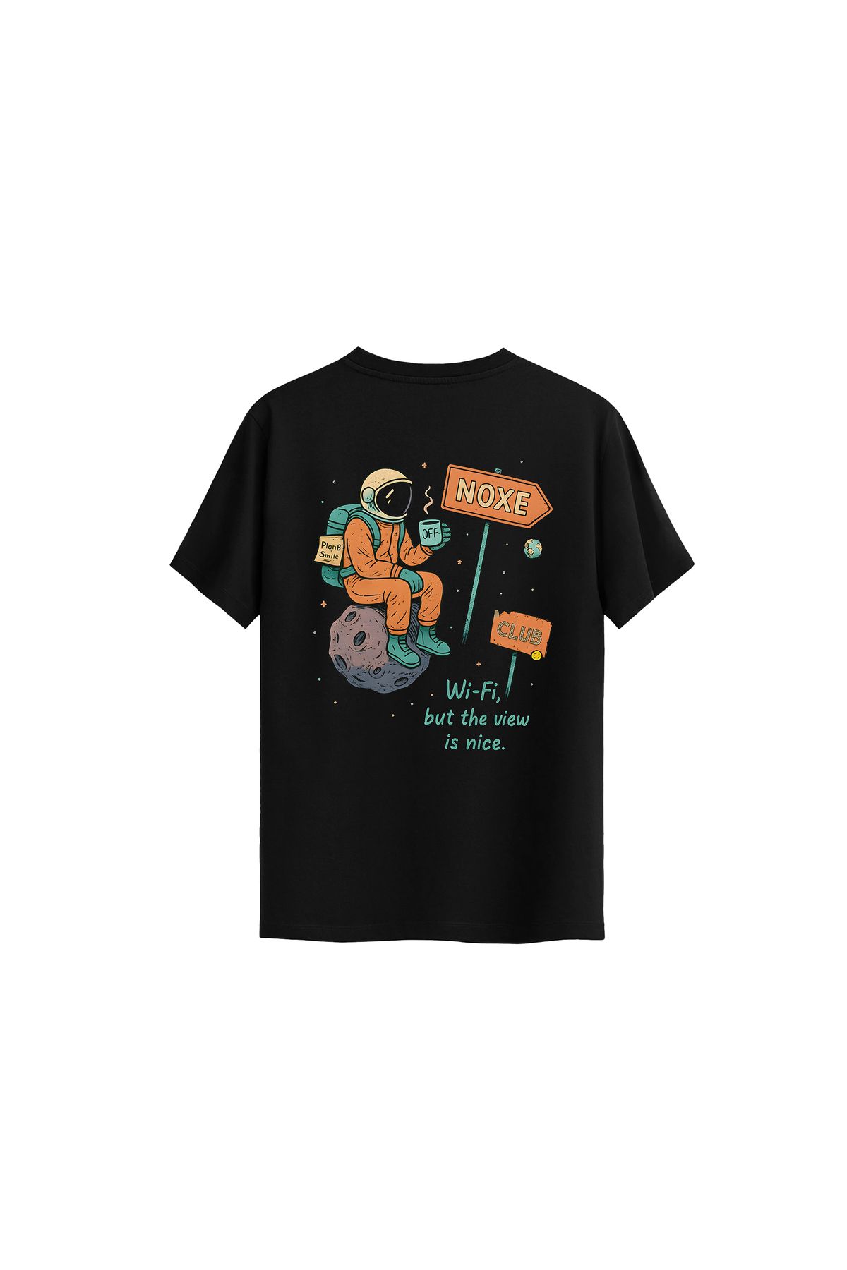 NOXE CLUB Plan B Regular Siyah T-Shirt