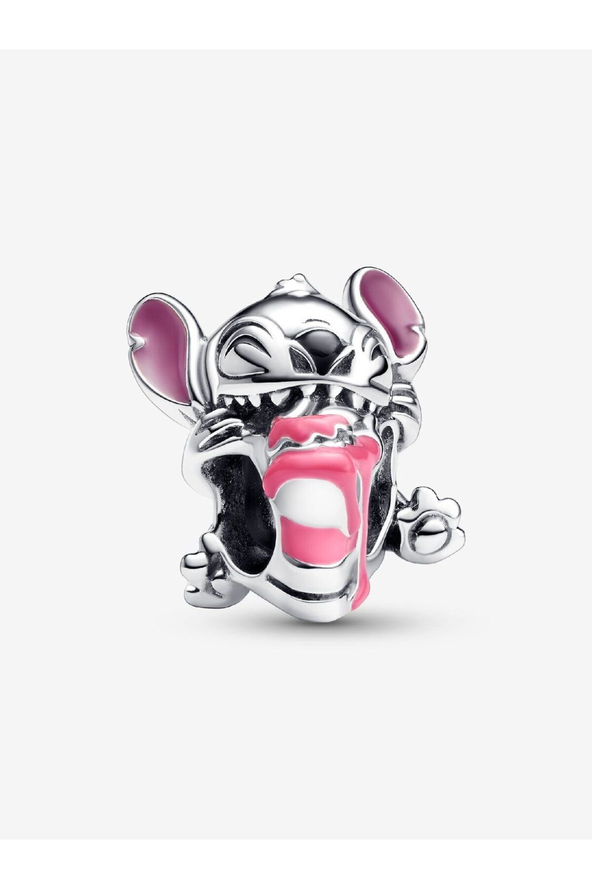 D&D Dora&Dora Disney Stitch Doğum Günü Pastası Süsü Charm 925 Ayar Gümüş