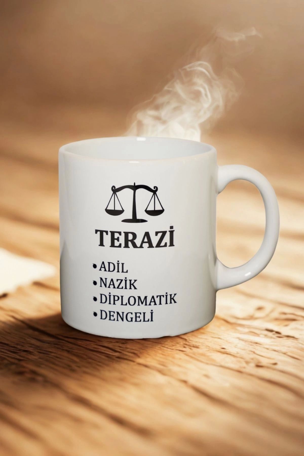 Ahinur Mutfak Terazi Burcu Temalı Burç Bardağı Kupa