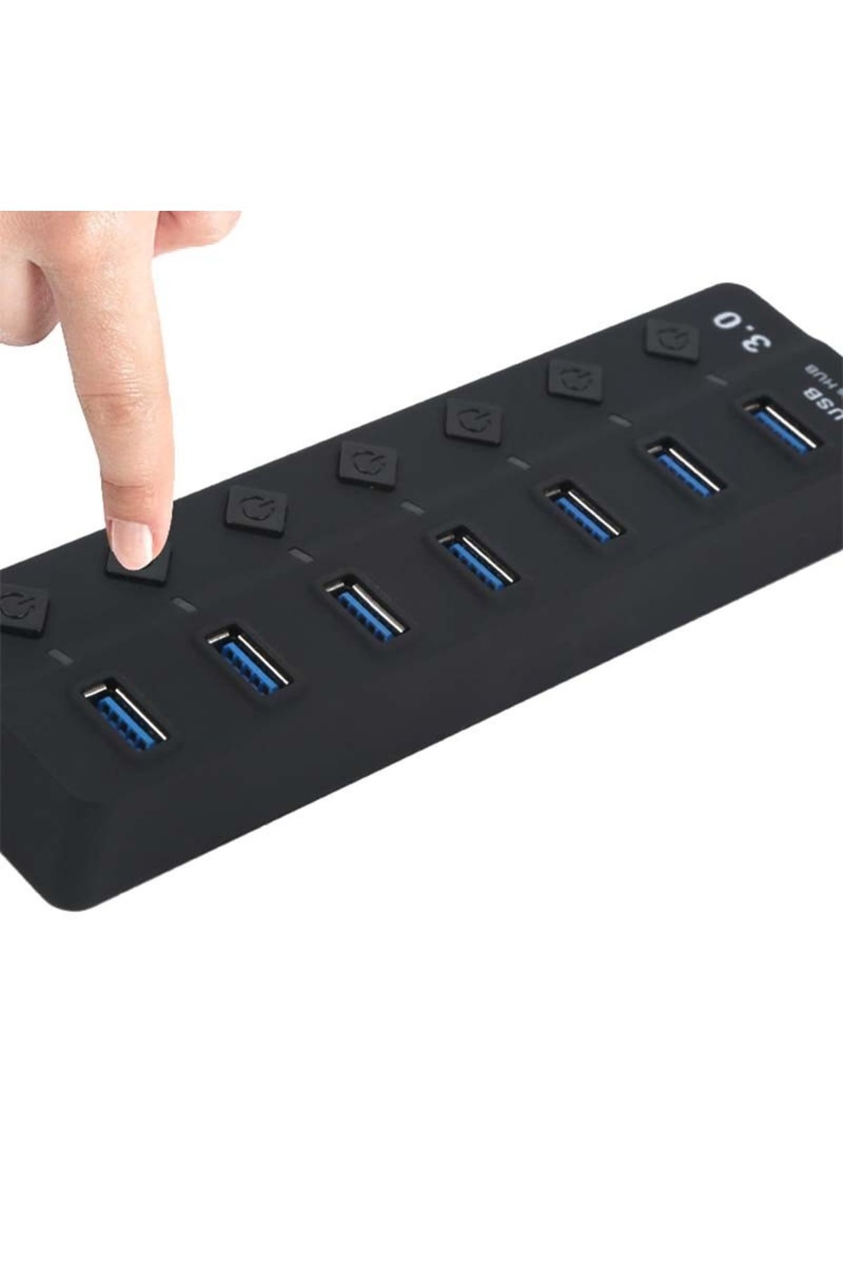 TECHSTAR-® Hb7 Usb Hub, 3.0 High Speed, 7 Usb 3.0 Ports, On/off Button, High Speed Usb 3.0 Connection 3
