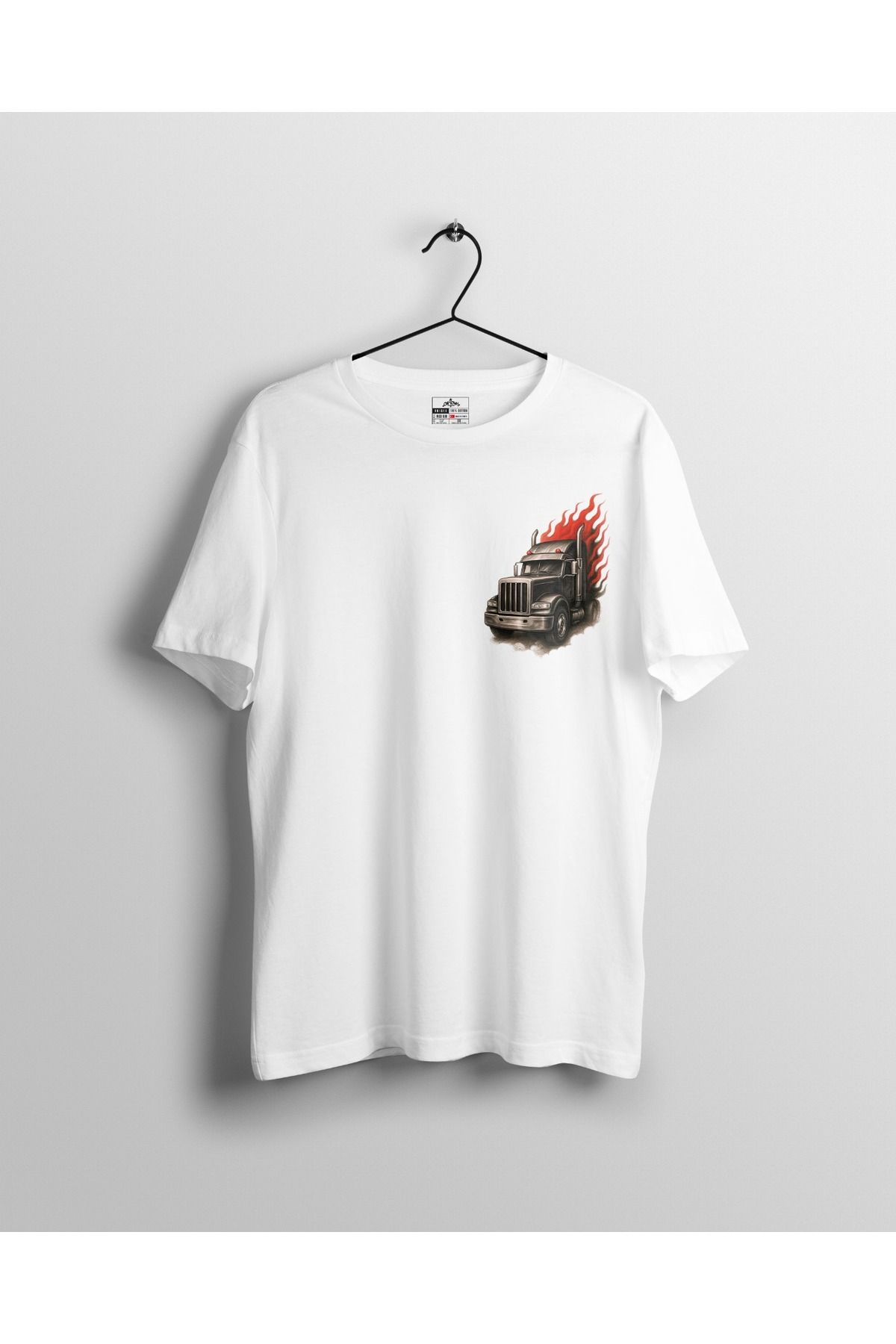 Ct Erkek Oversize Baskılı T-Shirt - Fire Truck