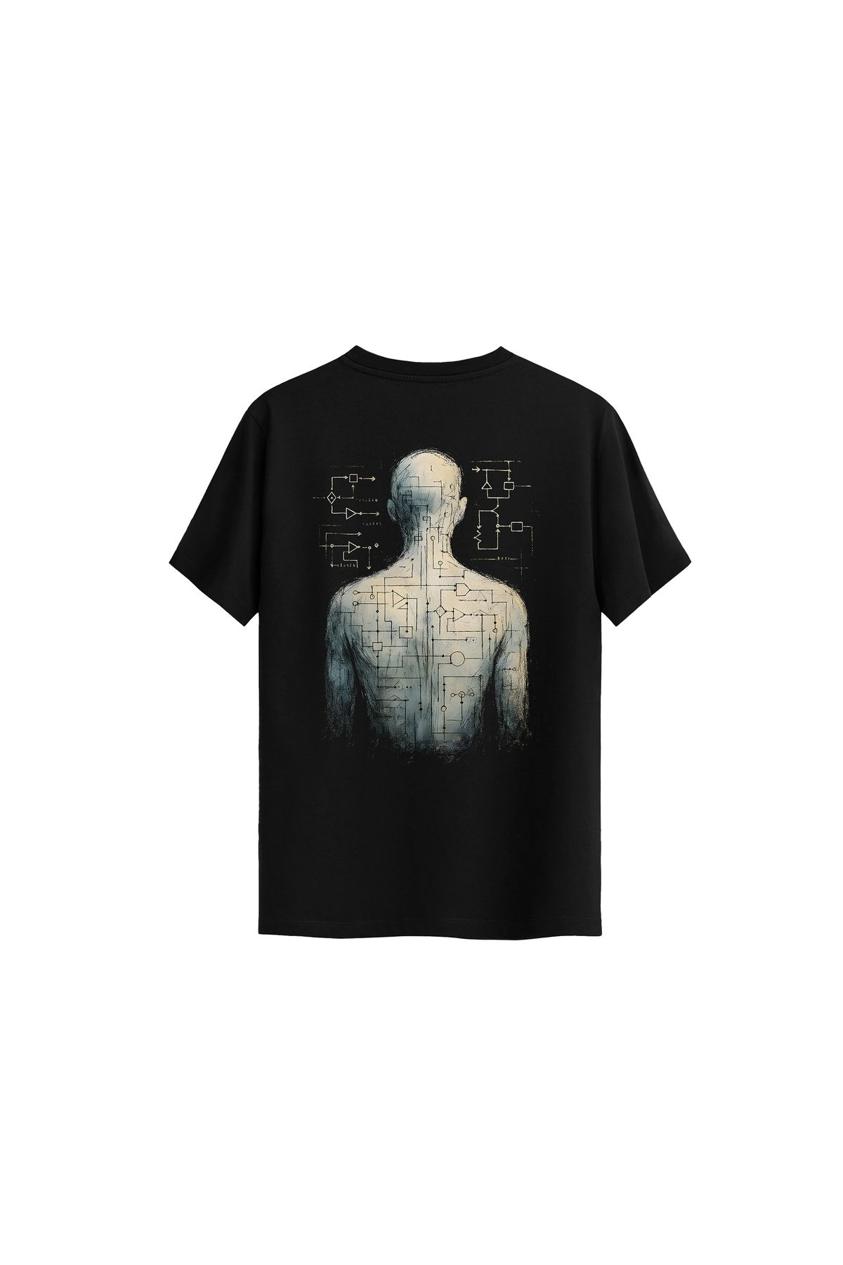 NOXE CLUB Human.exe Regular Siyah T-Shirt