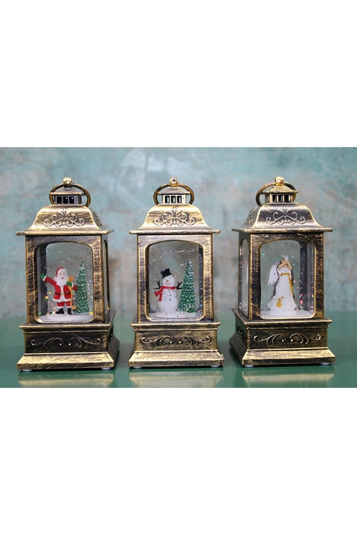 shop Yılbaşı Temalı Işıklı Müzikli Kar Küresi Model 1