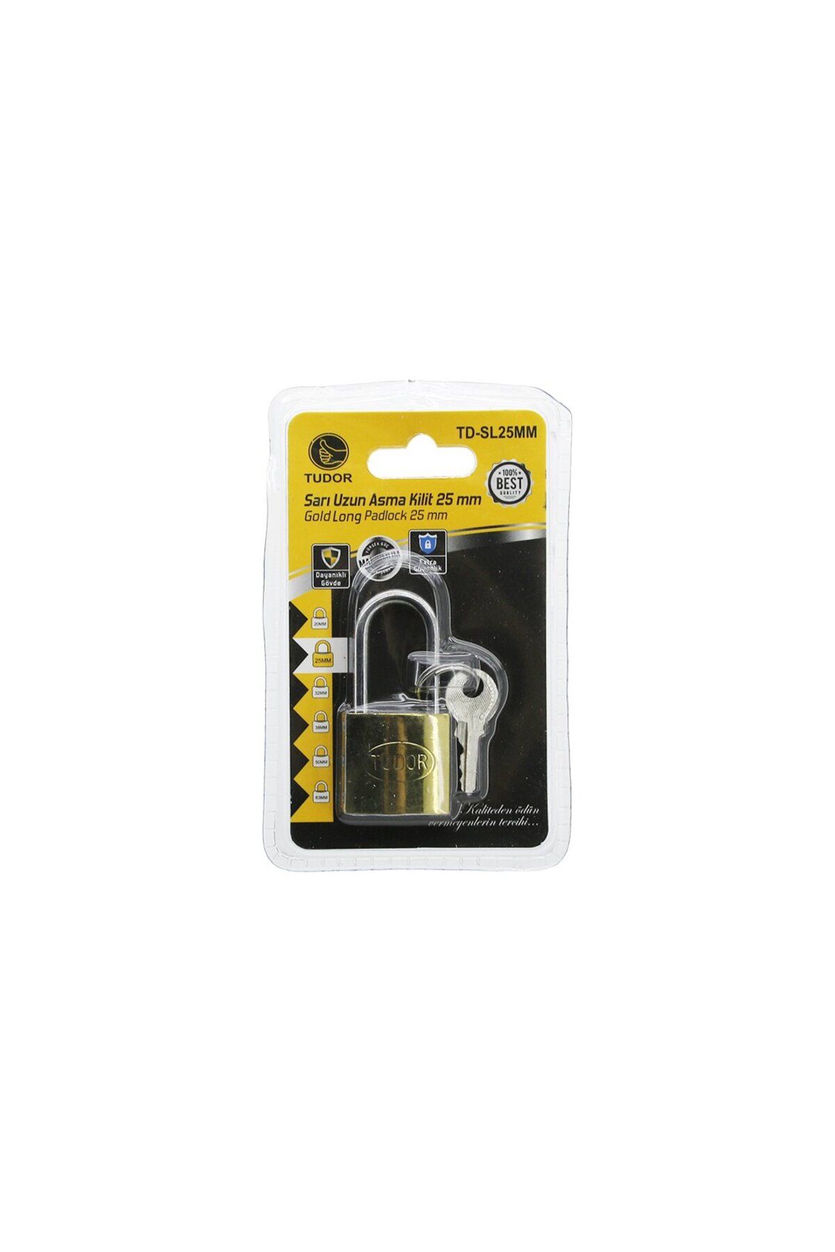 STOREMAX nffastore TUDOR TD-SL25MM VAKUMLU 25MM - SARI UZUN KANCALI ASMA KİLİT Star Collectionbuy 105