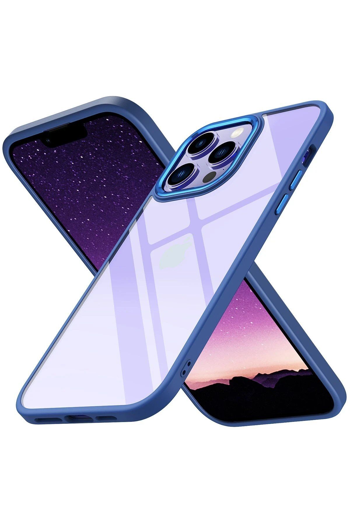 Toptan Bulurum iPhone 14 Pro Max Kılıf Power Silikon - Mavi