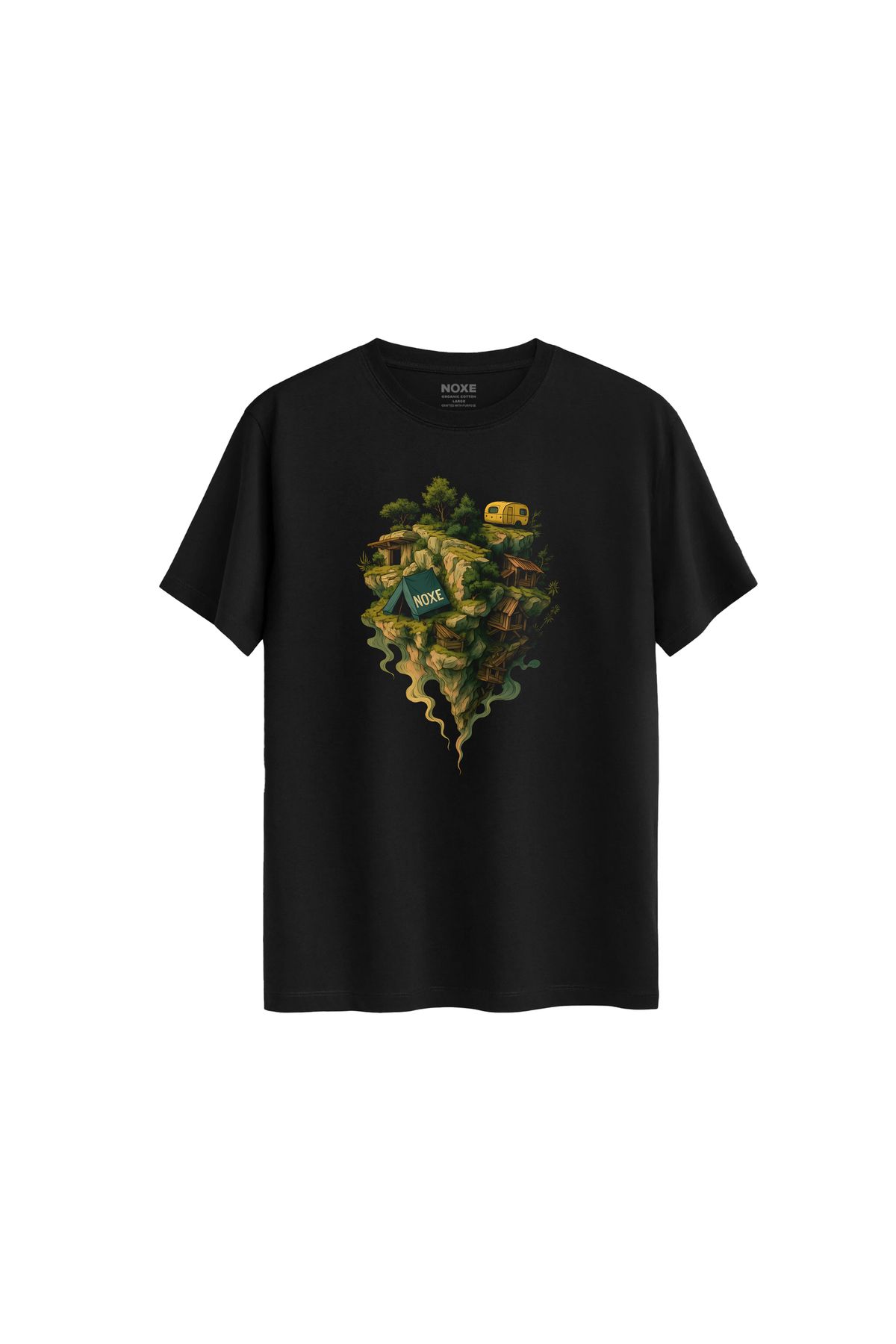 NOXE CLUB Quiet Peak Regular Siyah T-Shirt