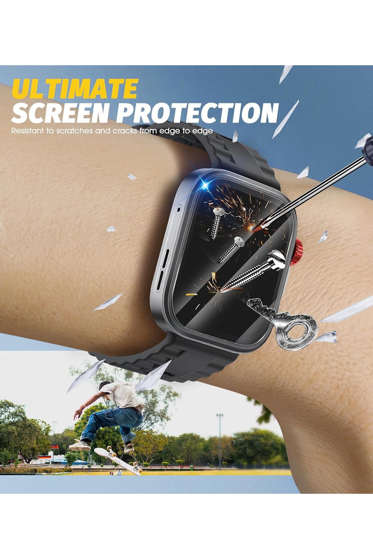 Huawei Watch Fit 4 Pro Uyumlu Ekran Koruyucu Takma Aparatlı Kolay Kurulum Dayanıklı Nano Koruma Camı