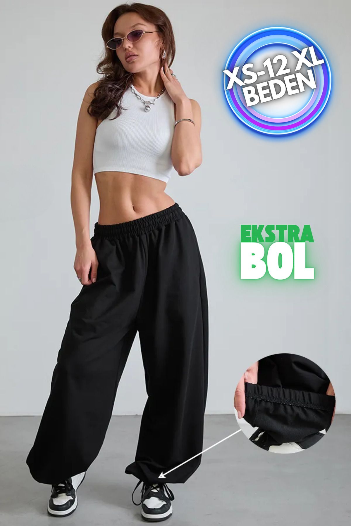 vladivosto Bol Kalıp Battal Büyük Beden Paçası Lastikli Oversize Eşofman Altı XS-12XL BEDEN ARALIĞI