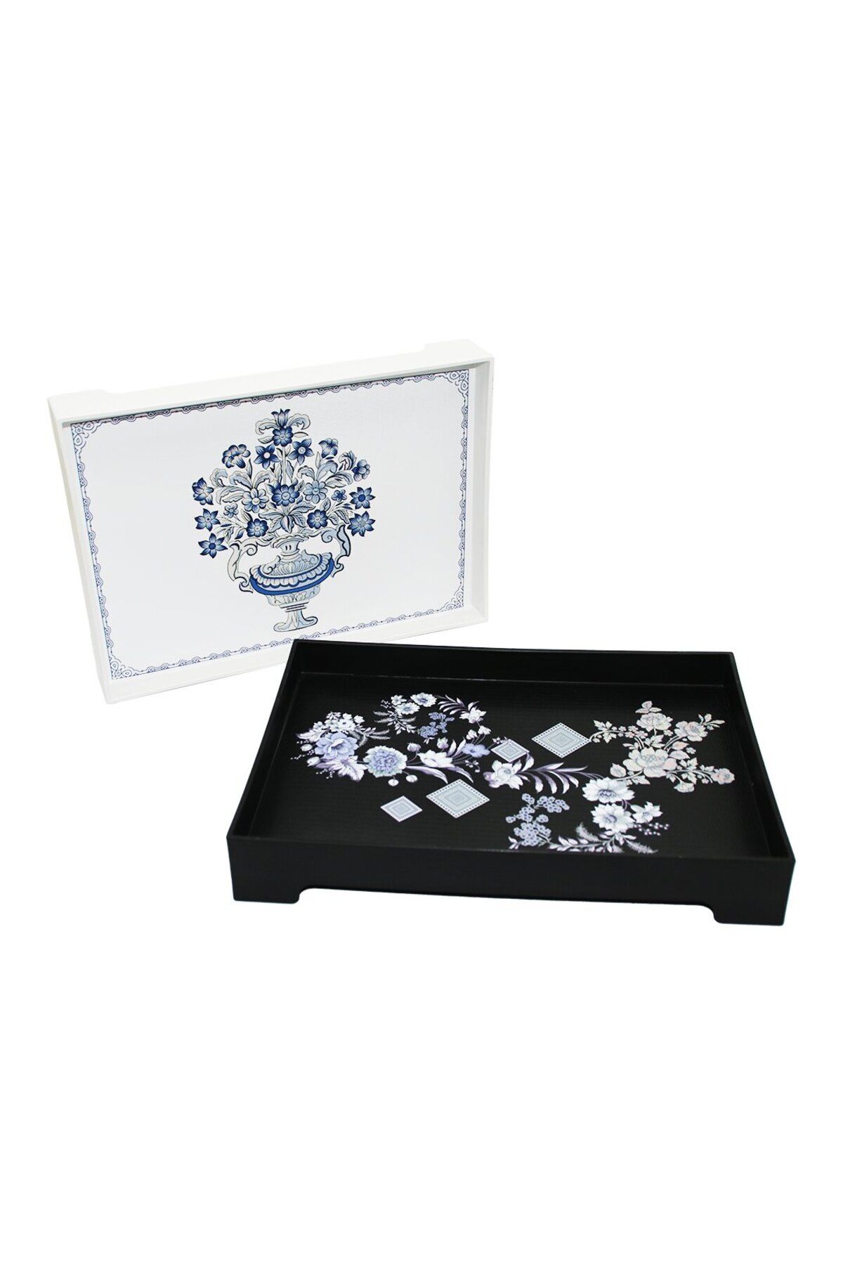 STOREMAX nffastore JAPON GÜLÜ DESENLİ DİKDÖRTGEN AYAKLI TEPSİ 31X21CM Star Collectionbuy 1051353