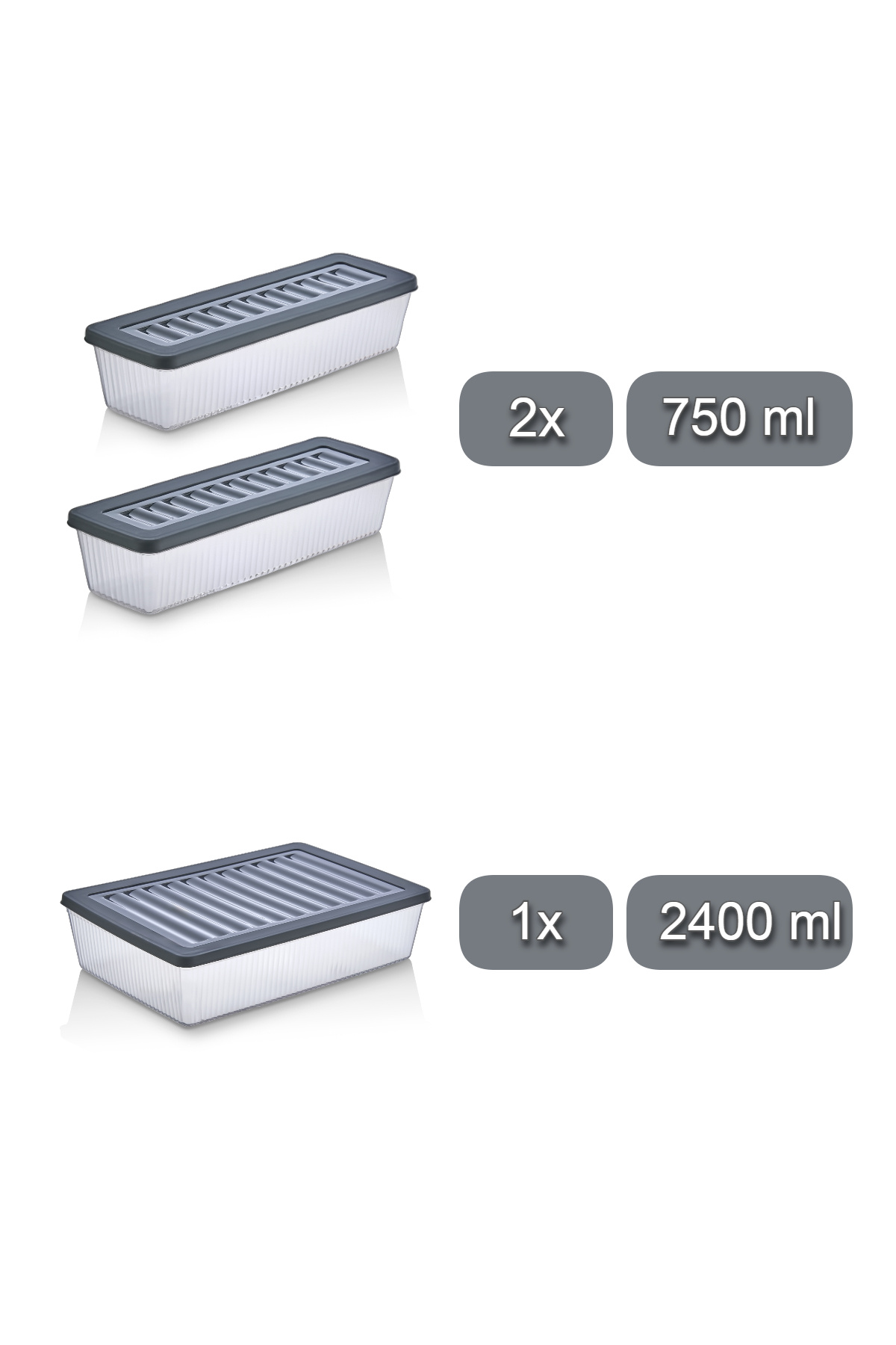 VİGENTİNO-6 Piece 2 Compartment Breakfast Set with Airproof Lid - Multi Storage Container Breakfast Set 2