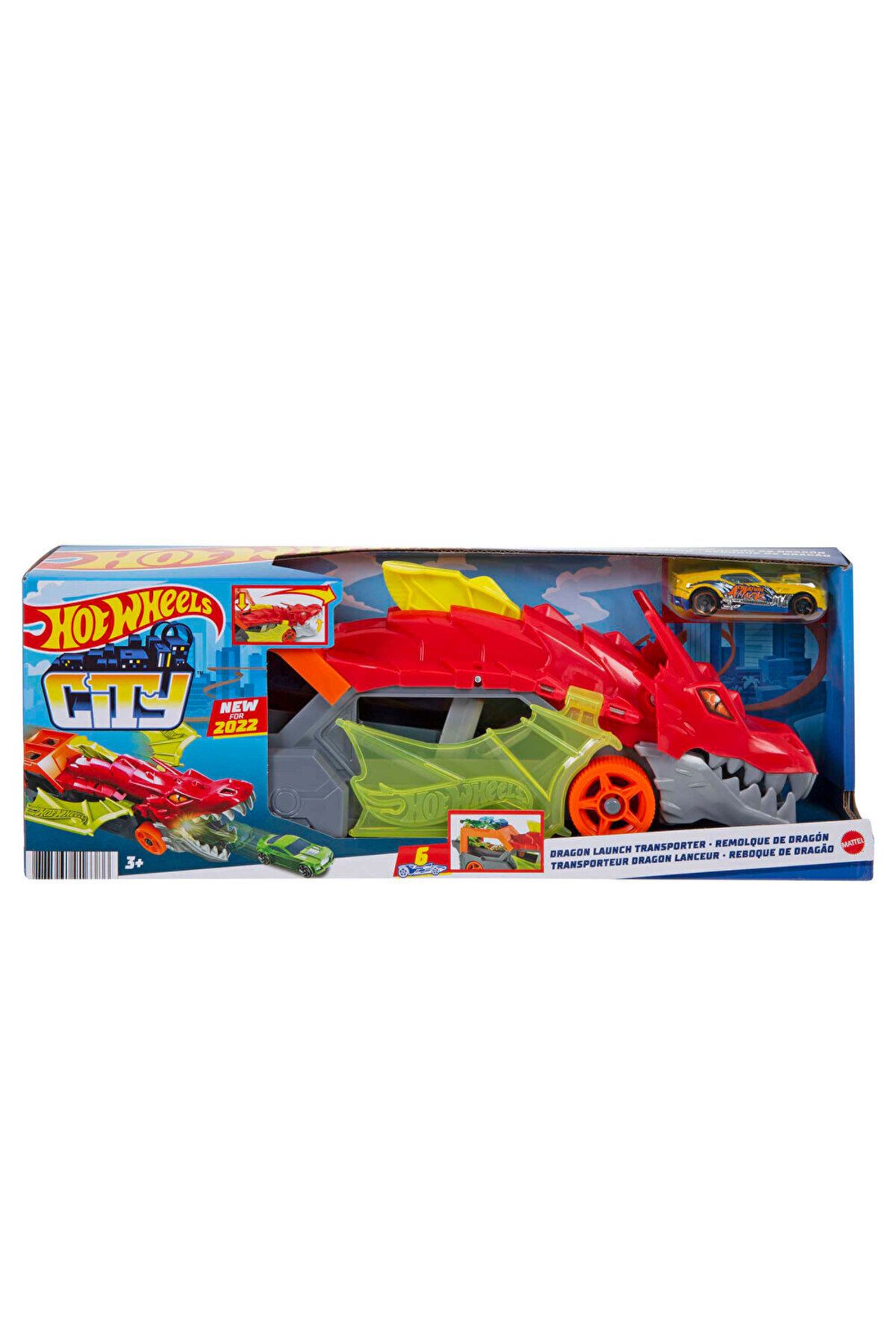 HOT WHEELS Şehri Fırlatıcı ve Taşıyıcı Ejderha GTK42
