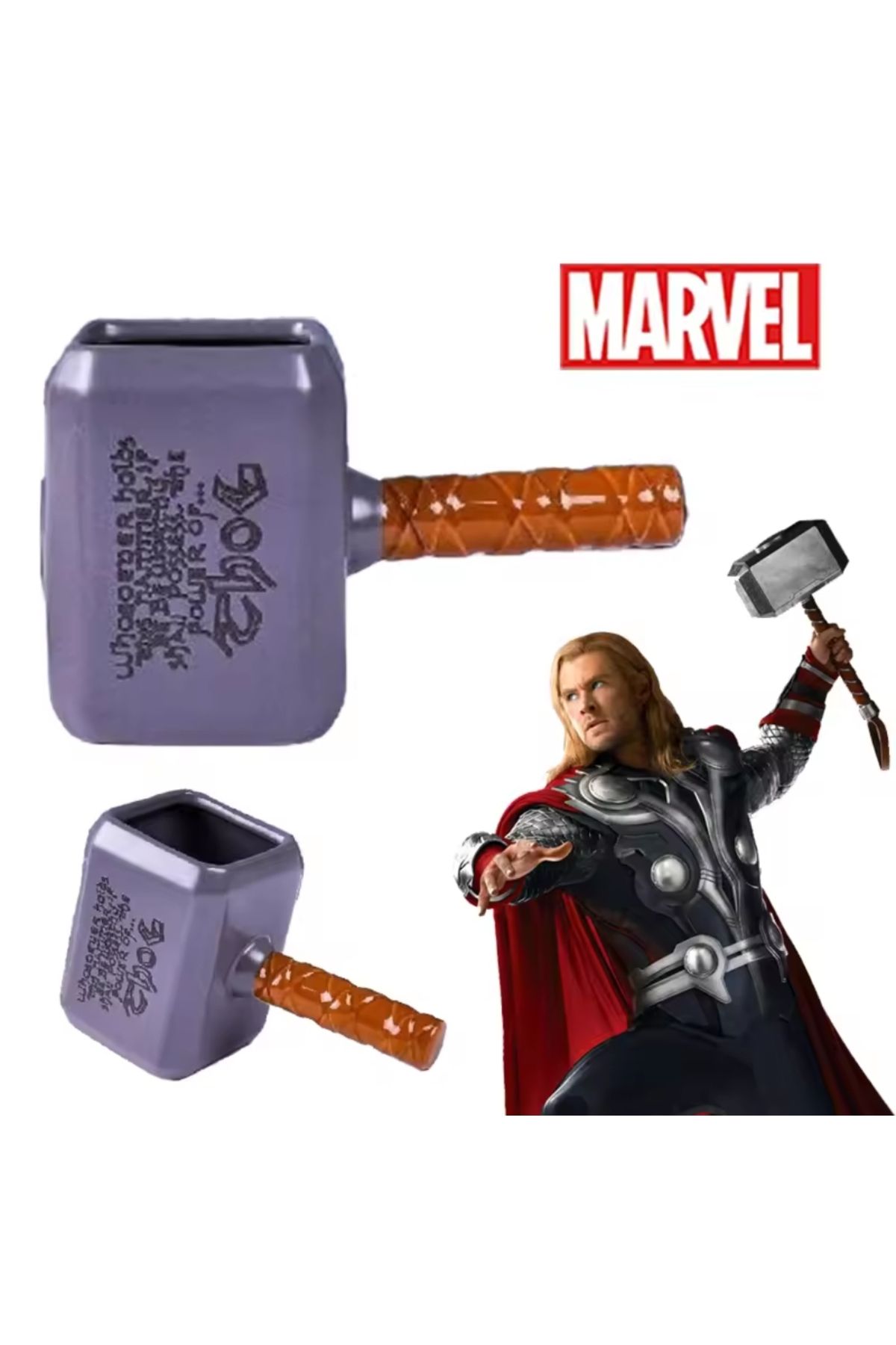 Wolawood Marvel Avengers Thor Çekiç Yaratıcı Seramik Fincan Süper Kahraman Üç Boyutlu Kupa Bardak Özel Üretim