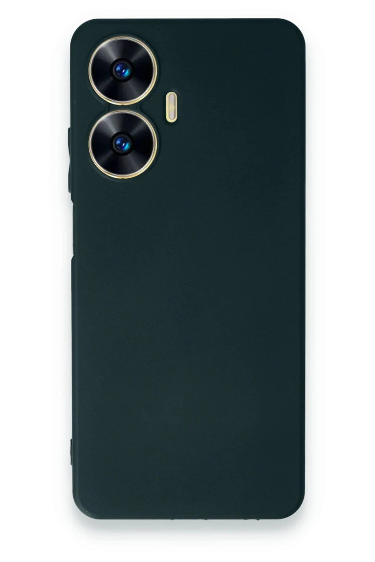 Toptan Bulurum Realme C55 Kılıf First Silikon - Koyu Yeşil