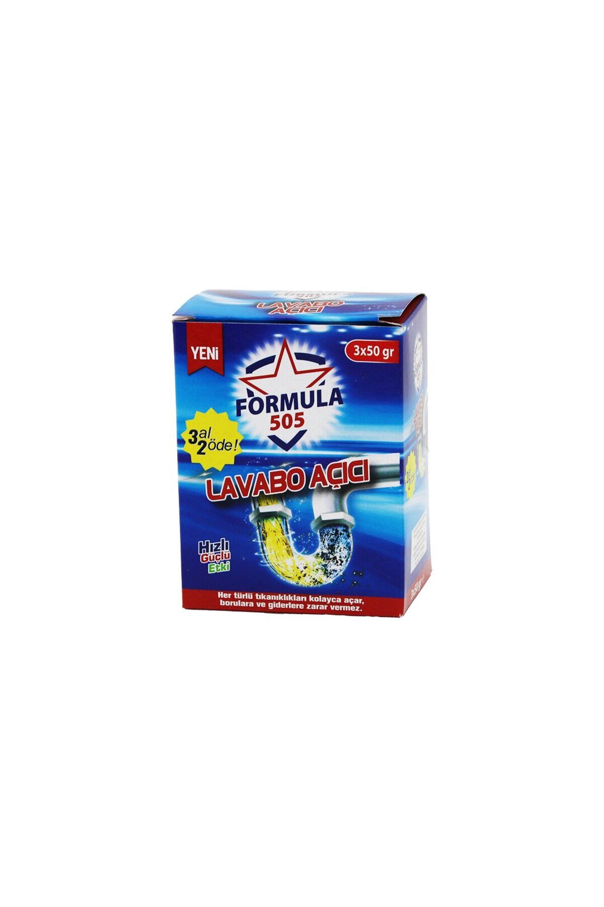 STOREMAX nffastore FORMULA-505 GRANÜL - TOZ LAVABO AÇICI 3X50GR Star Collectionbuy 1051353