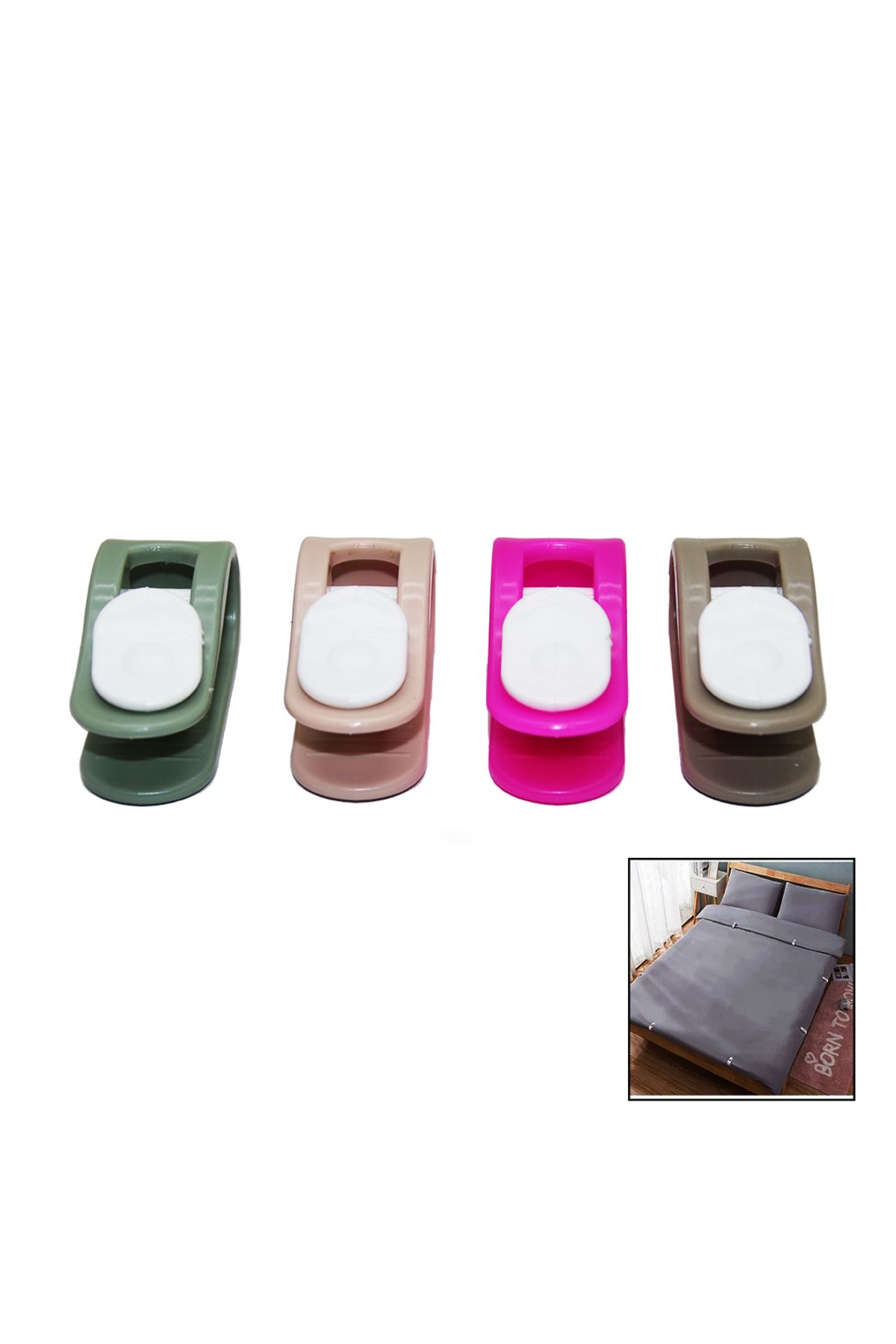 STOREMAX nffastore NEVRESİM ÇARŞAF HALI YATAK YORGAN KLİPSİ SABİTLEYİCİ RENKLİ PLASTİK Star Collect